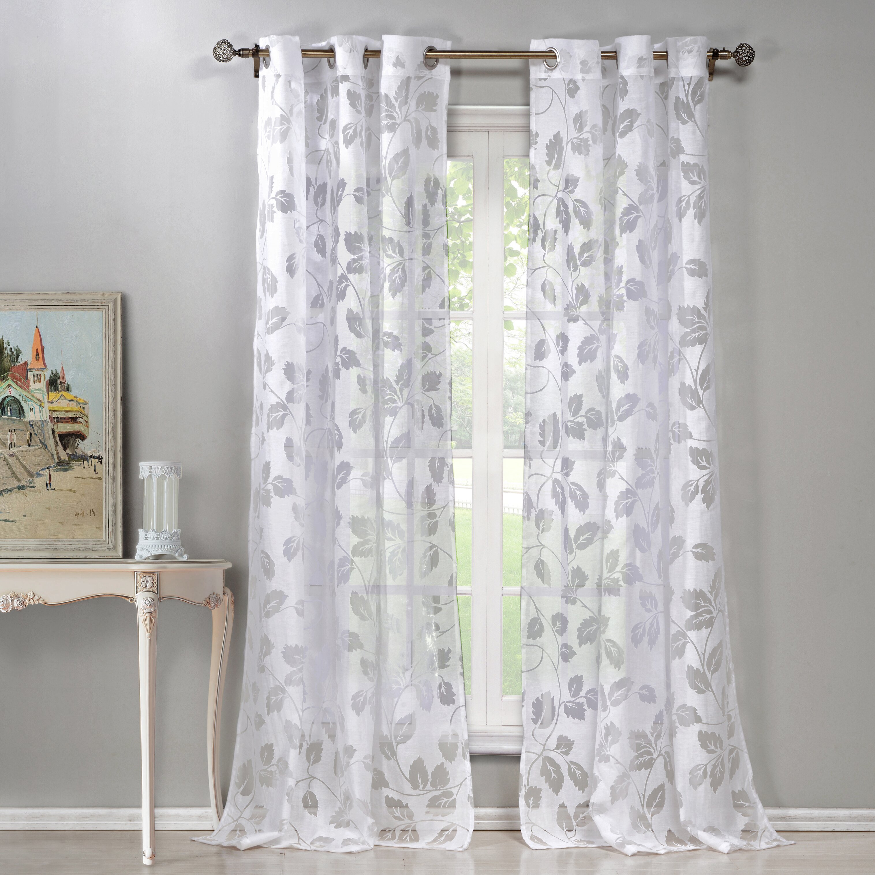 DR International Ivanna Burnout Curtain Panels & Reviews | Wayfair