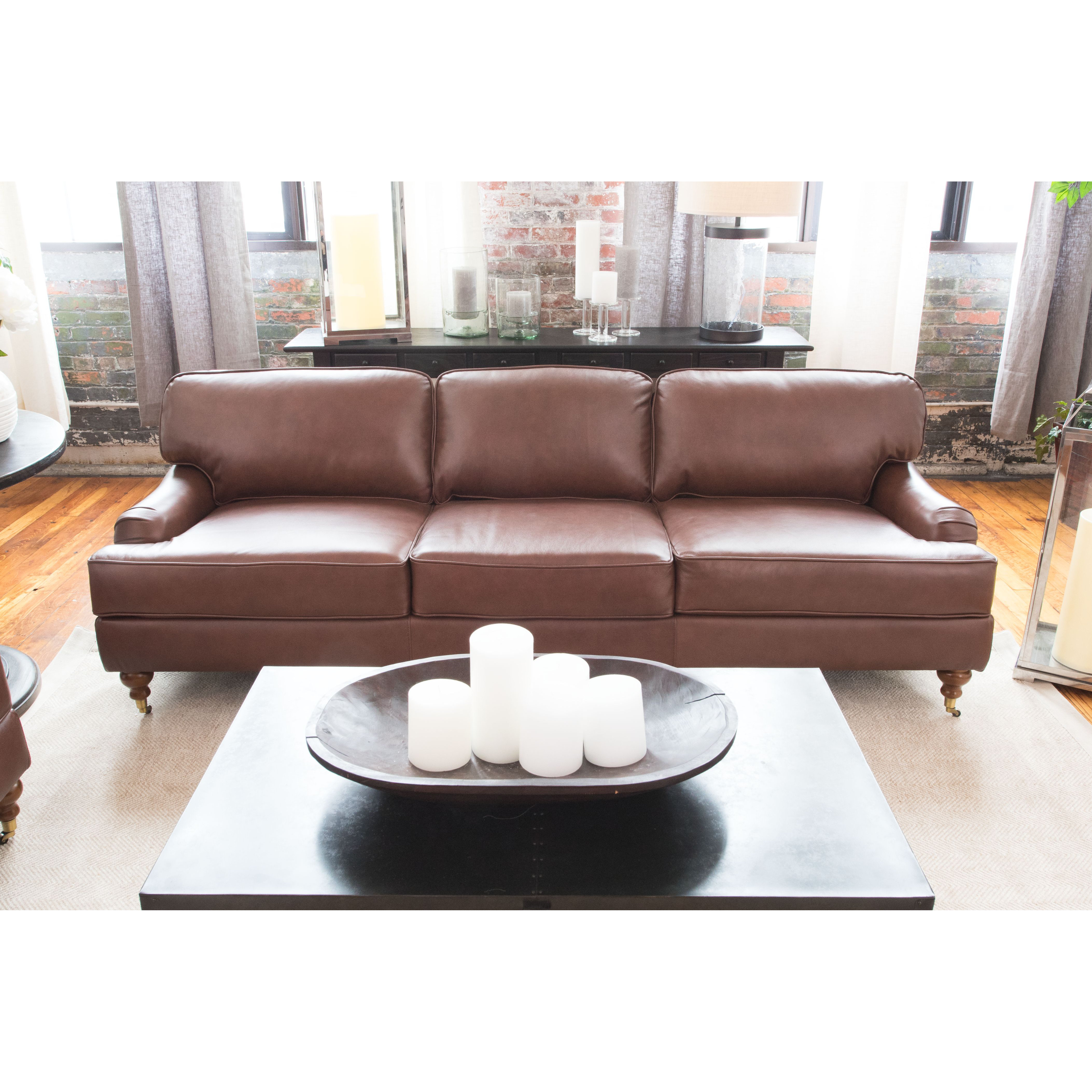 Elements Fine Home Furnishings Athens Leather Sofa Wayfair