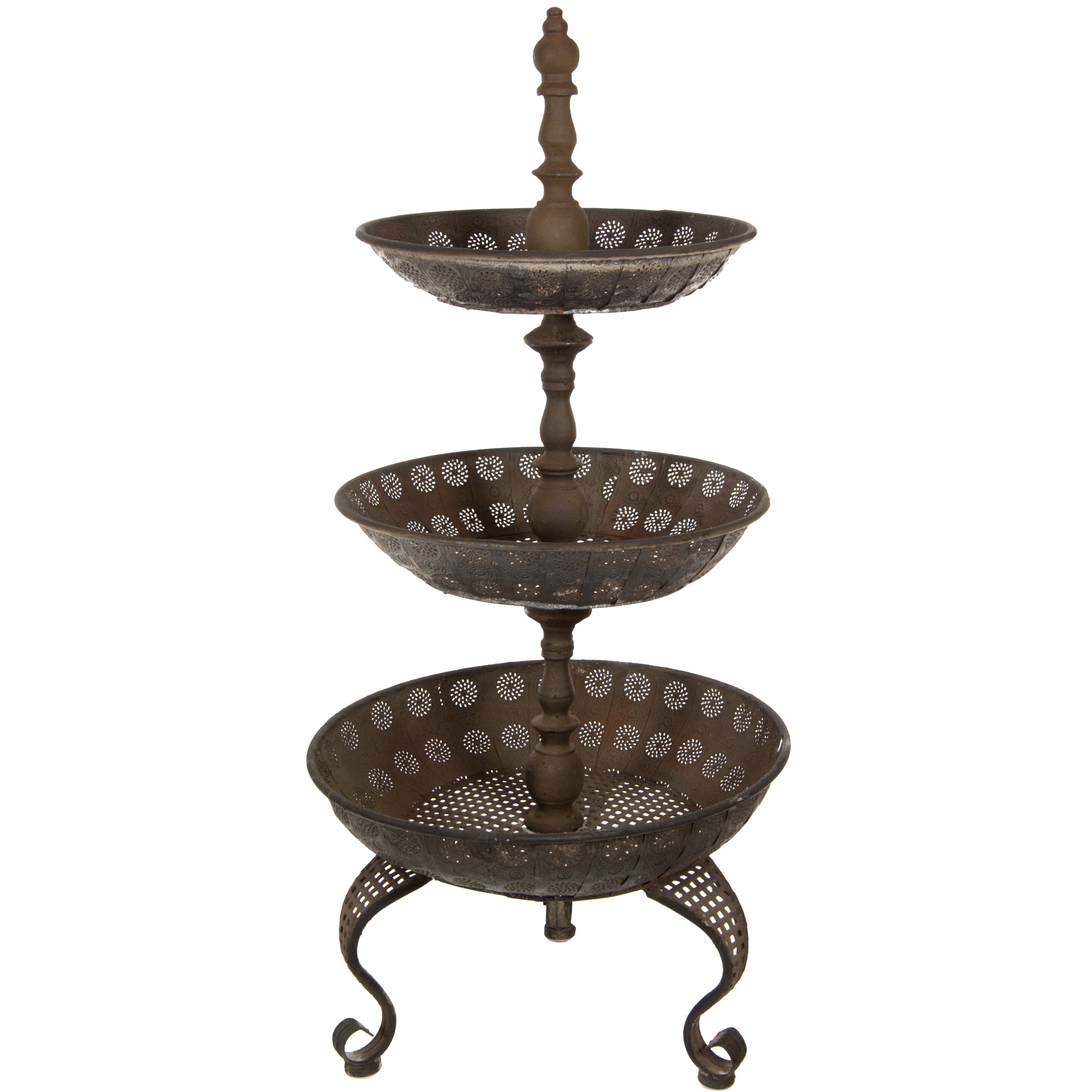 Oriental Furniture 3 Tier Tray Display Stand & Reviews ...