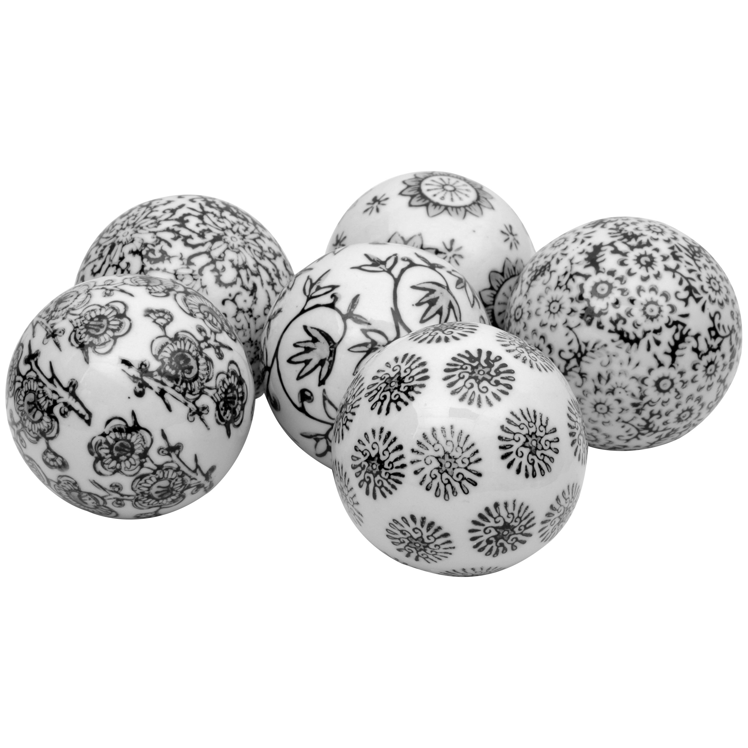 Oriental Furniture 6 Piece Decorative Ball Sculpture Set & Reviews