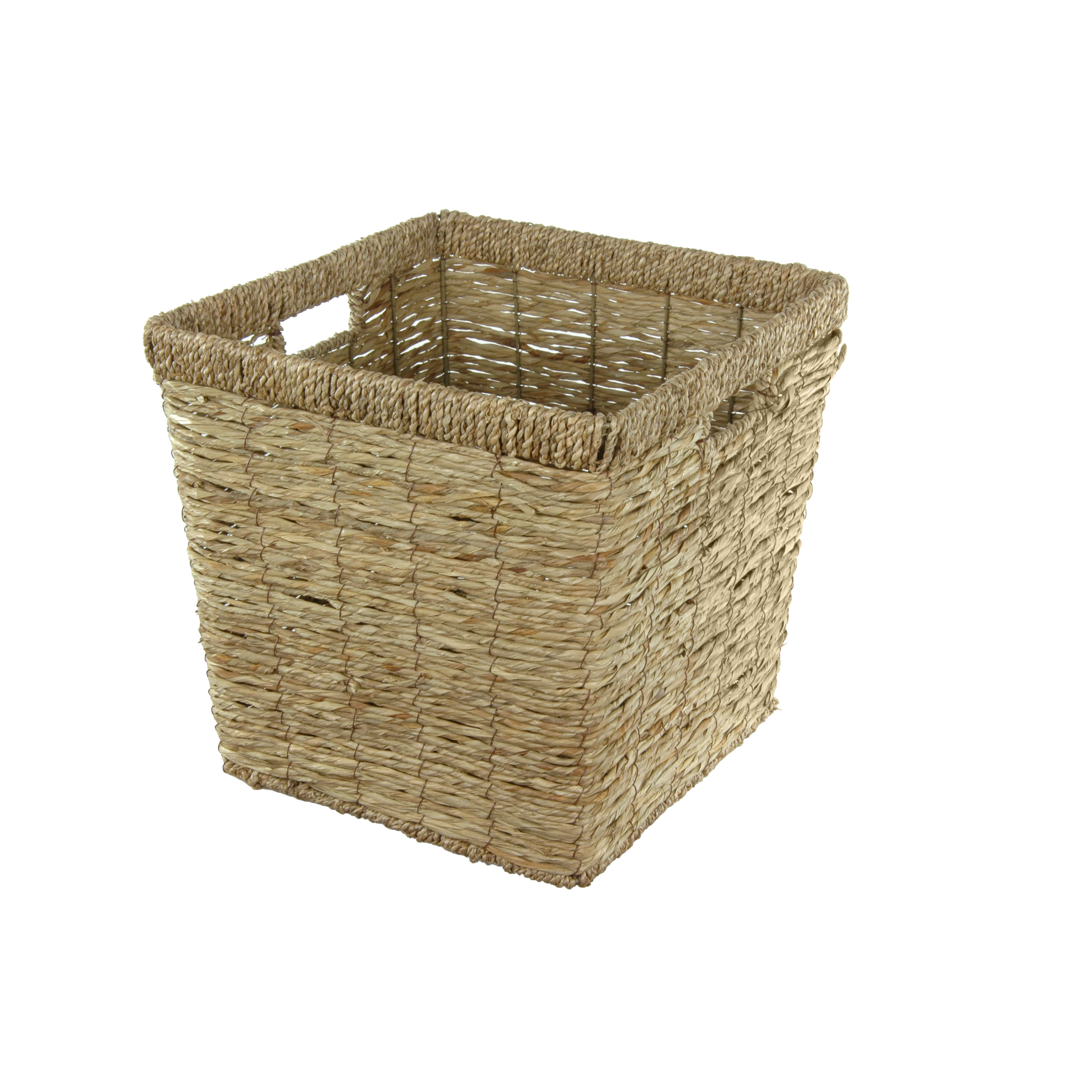 Oriental Furniture 3 Piece Hand Woven Rush Grass Basket Bin Set