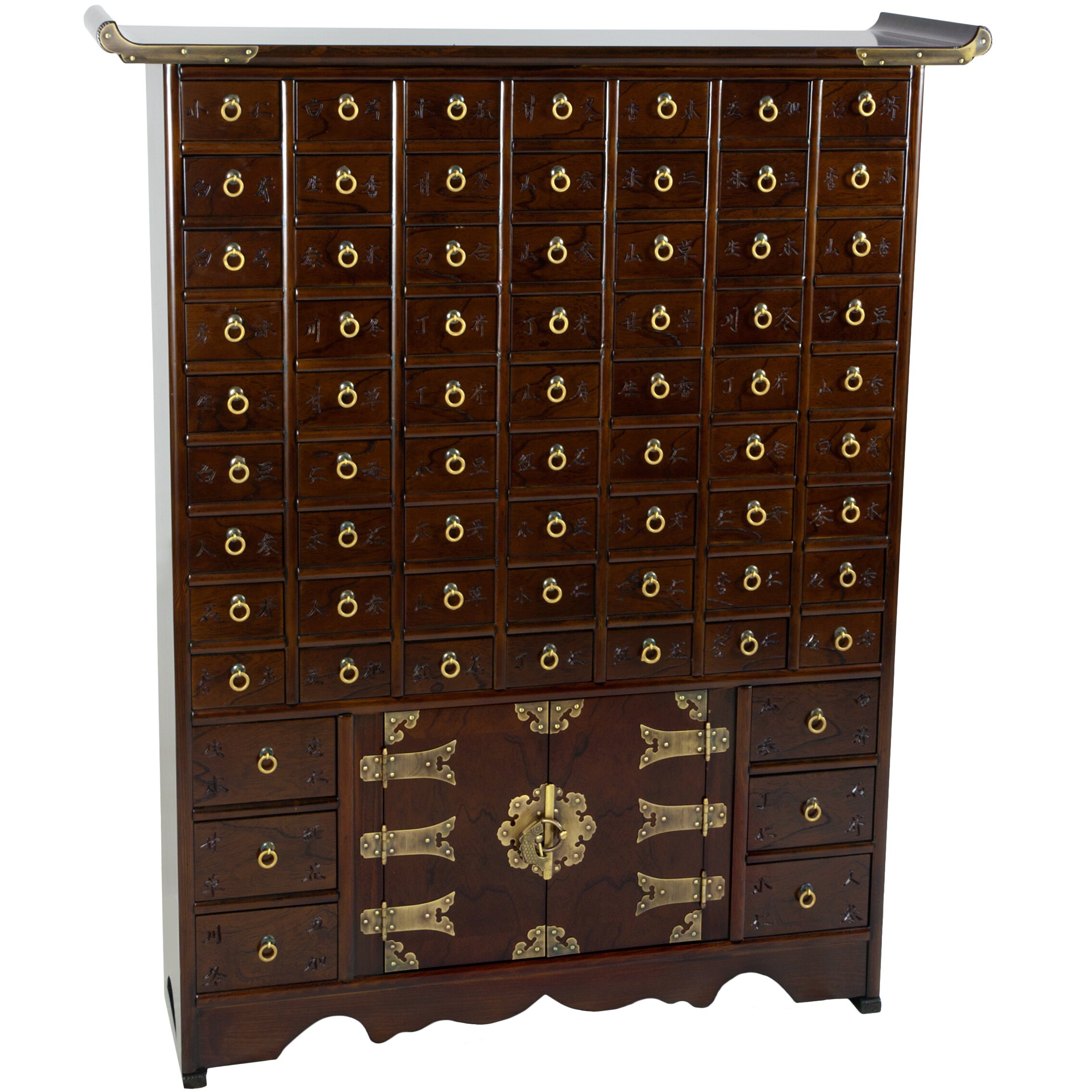 Oriental Furniture Korean 69 Drawer Apothecary Chest | Wayfair