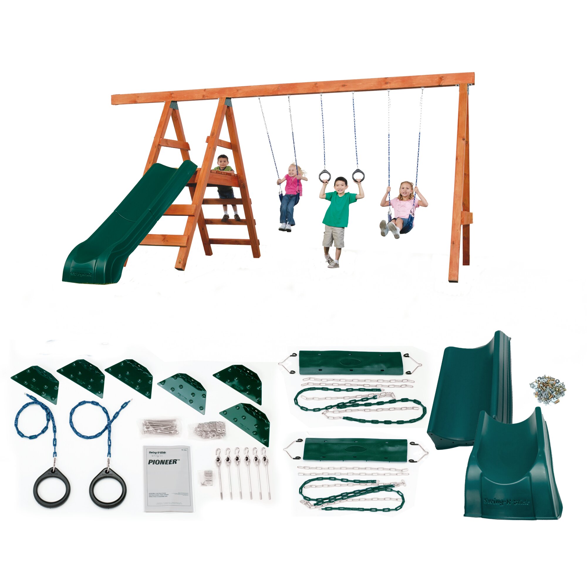 SwingnSlide Play Set Pioneer Deluxe DIY Swing Set & Reviews Wayfair