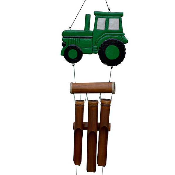 Tractor Wind Chimes Rocketshotz Cohasset Gifts Garden Tractor Bamboo Wind Chime Wayfair