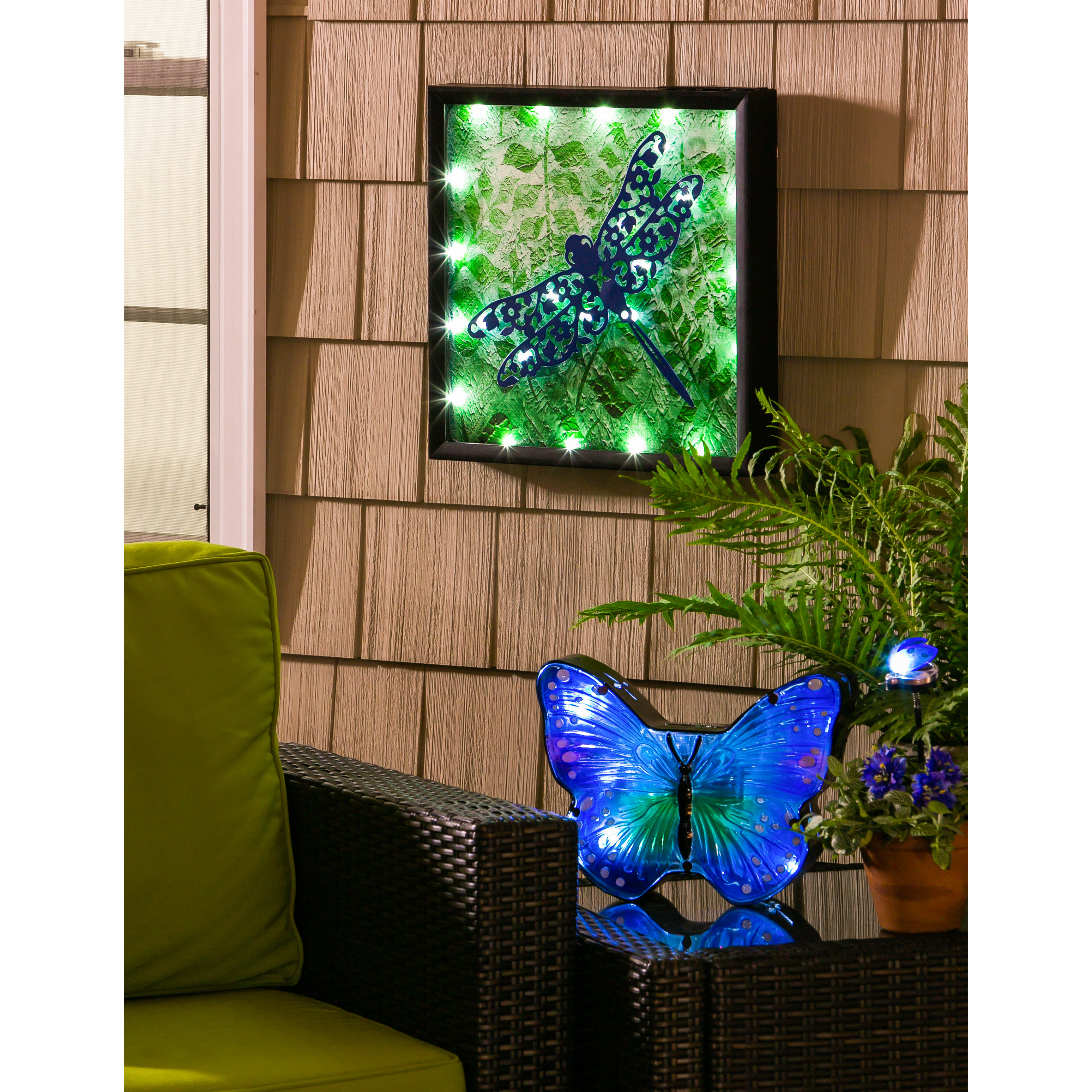 Evergreen Enterprises, Inc Dragonfly Solar Wall Decor Wayfair