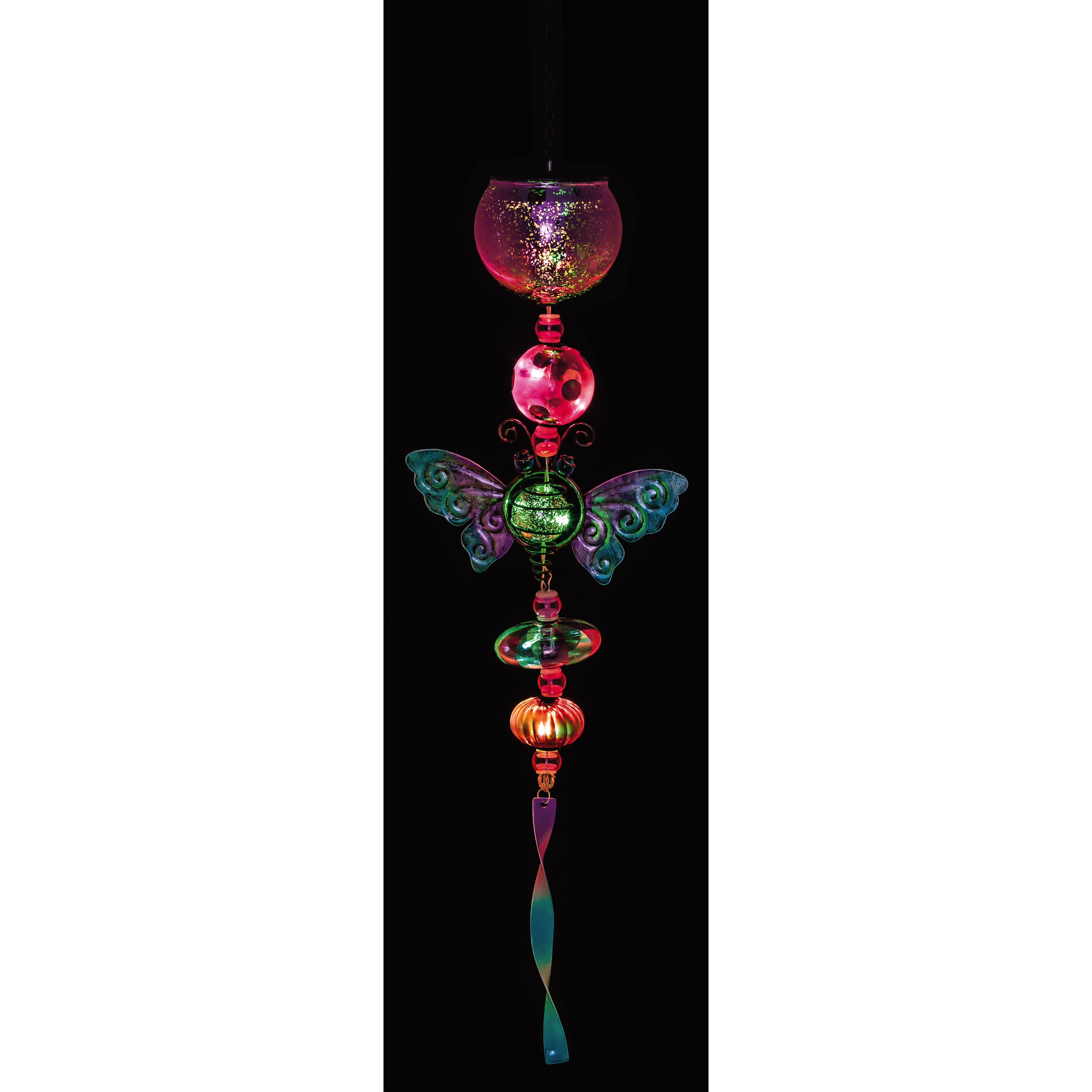 Evergreen Enterprises, Inc Butterfly Color Changing Solar Mobile Wayfair