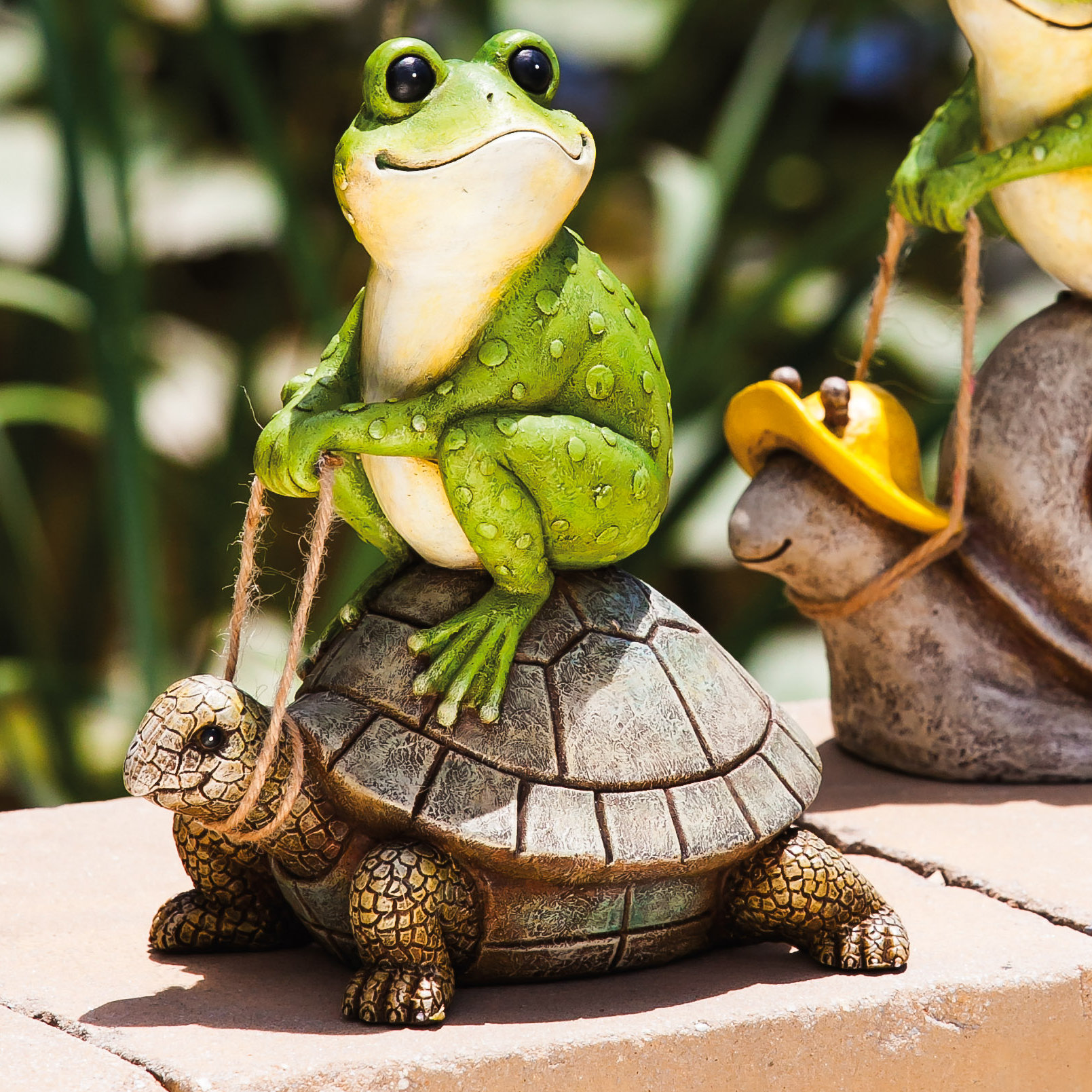 Evergreen Enterprises, Inc Riding the Turtle Frog Statue & Reviews Wayfair