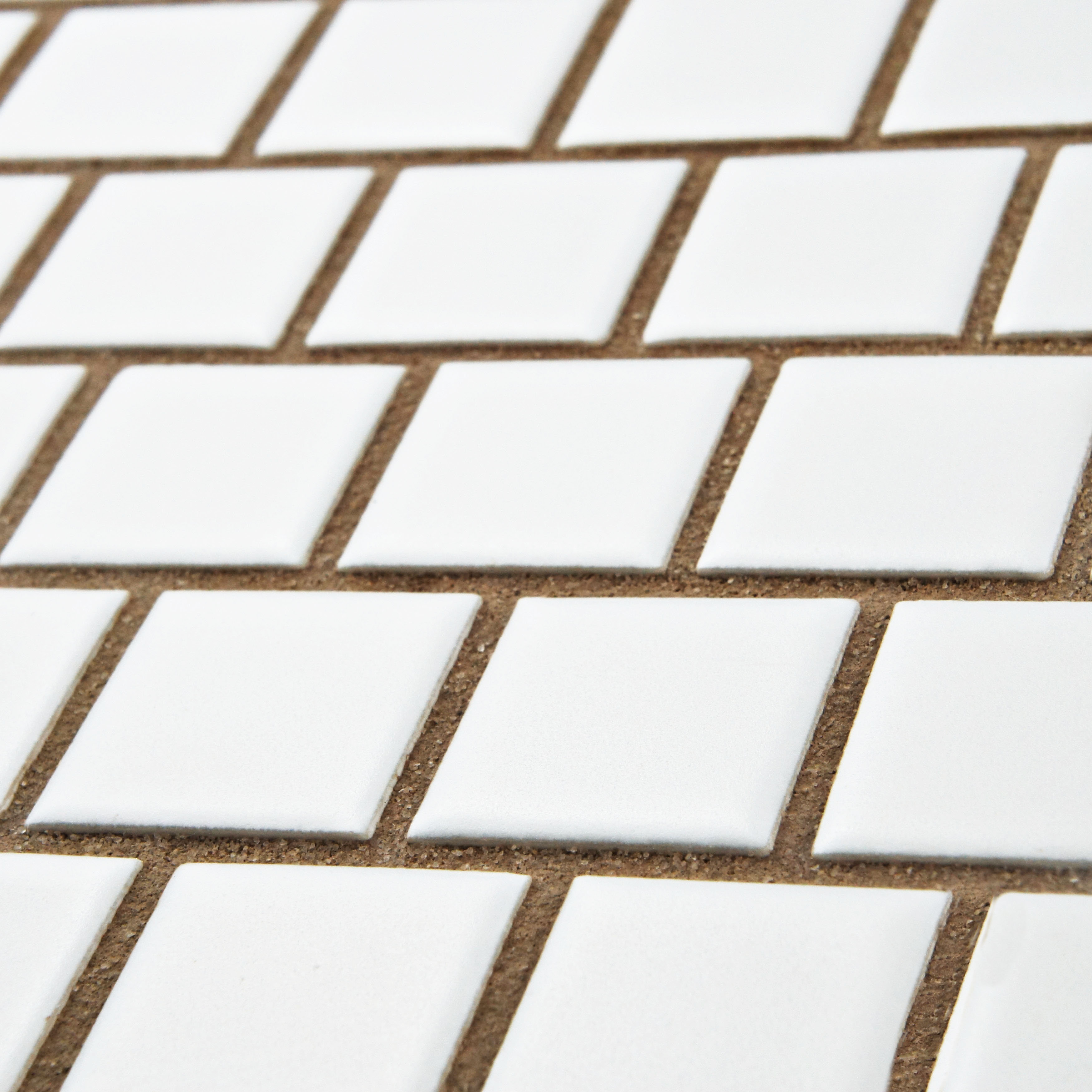 EliteTile Retro Square Offset 1" x 1" Porcelain Mosaic Tile in Matte & Reviews Wayfair