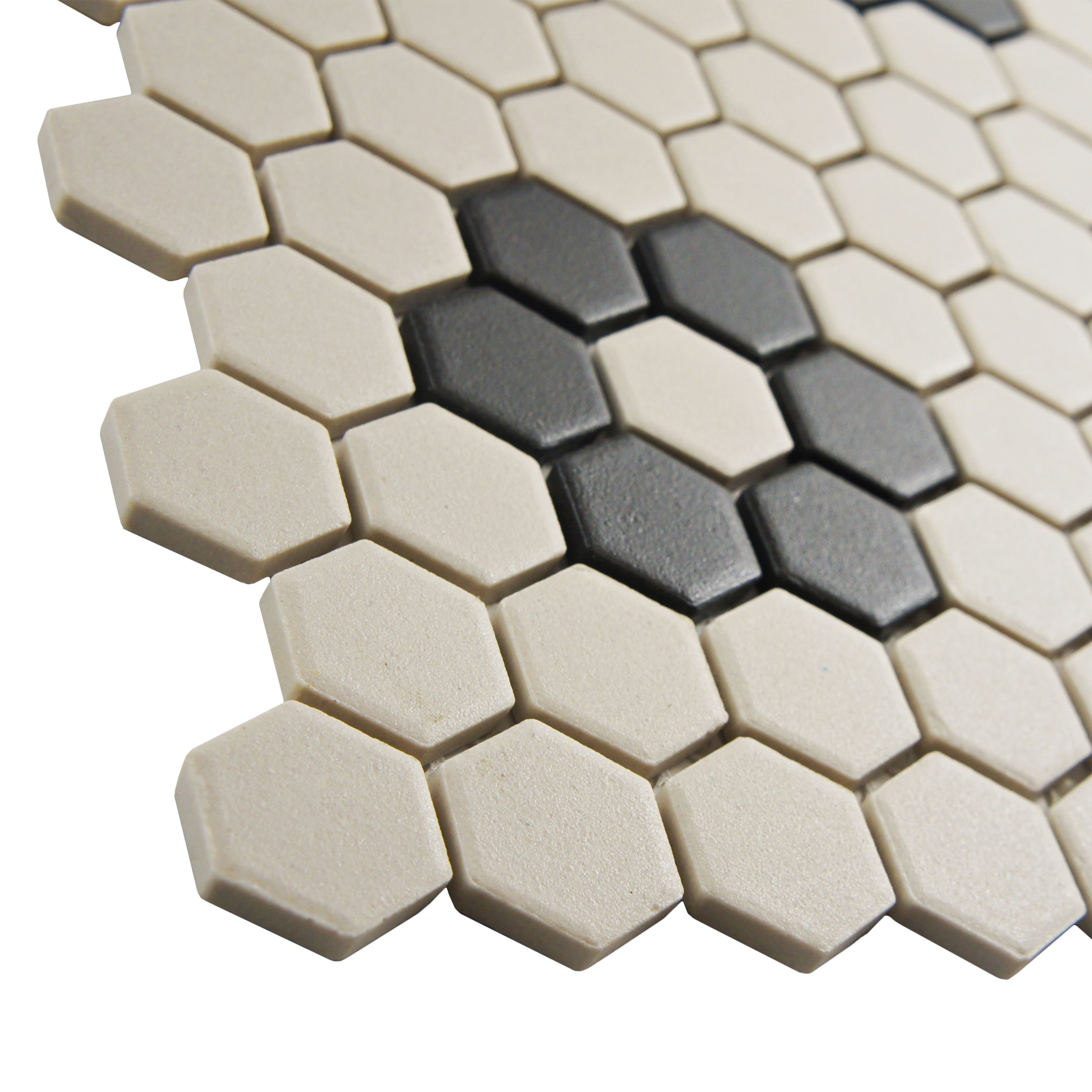 EliteTile New York Hexagon 0.875" x 0.875" Porcelain Unglazed Mosaic