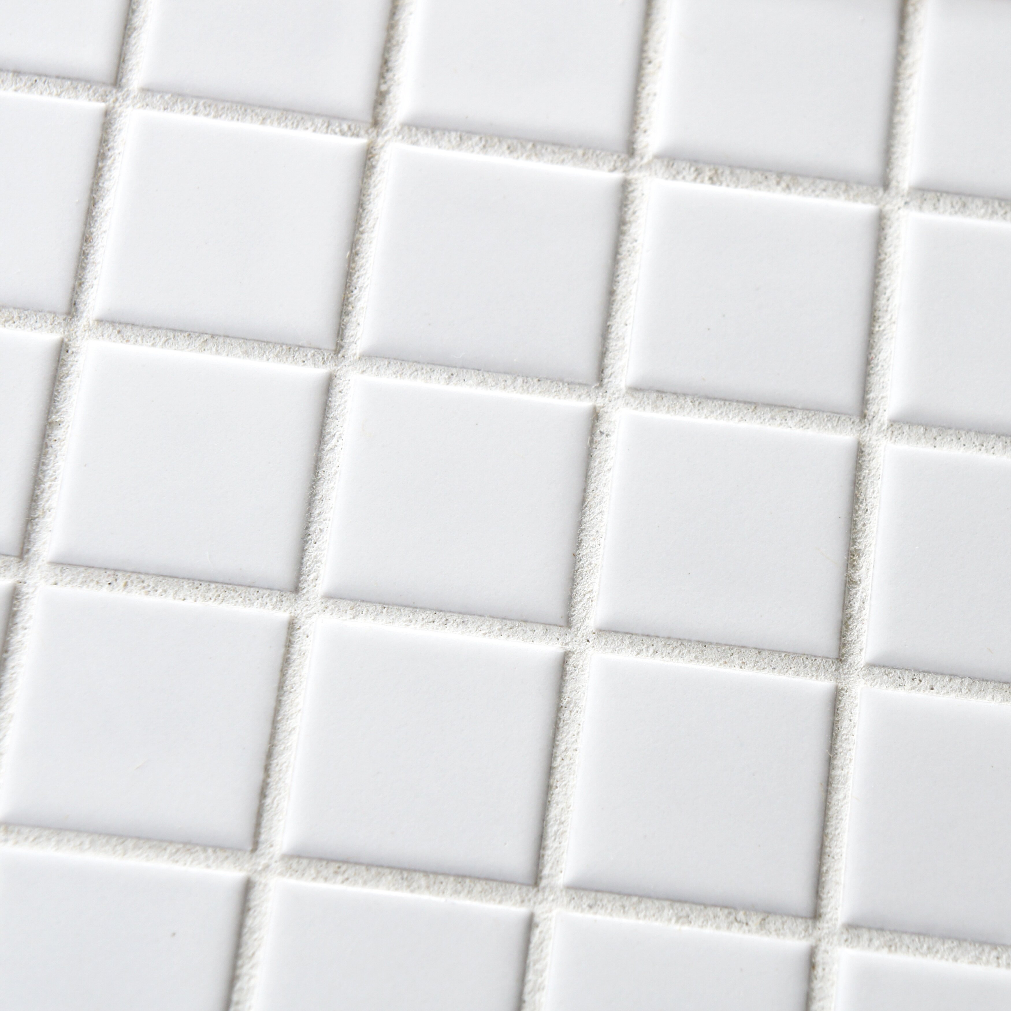 EliteTile Retro Square 1 X 1 Porcelain Mosaic Tile In Matte White 