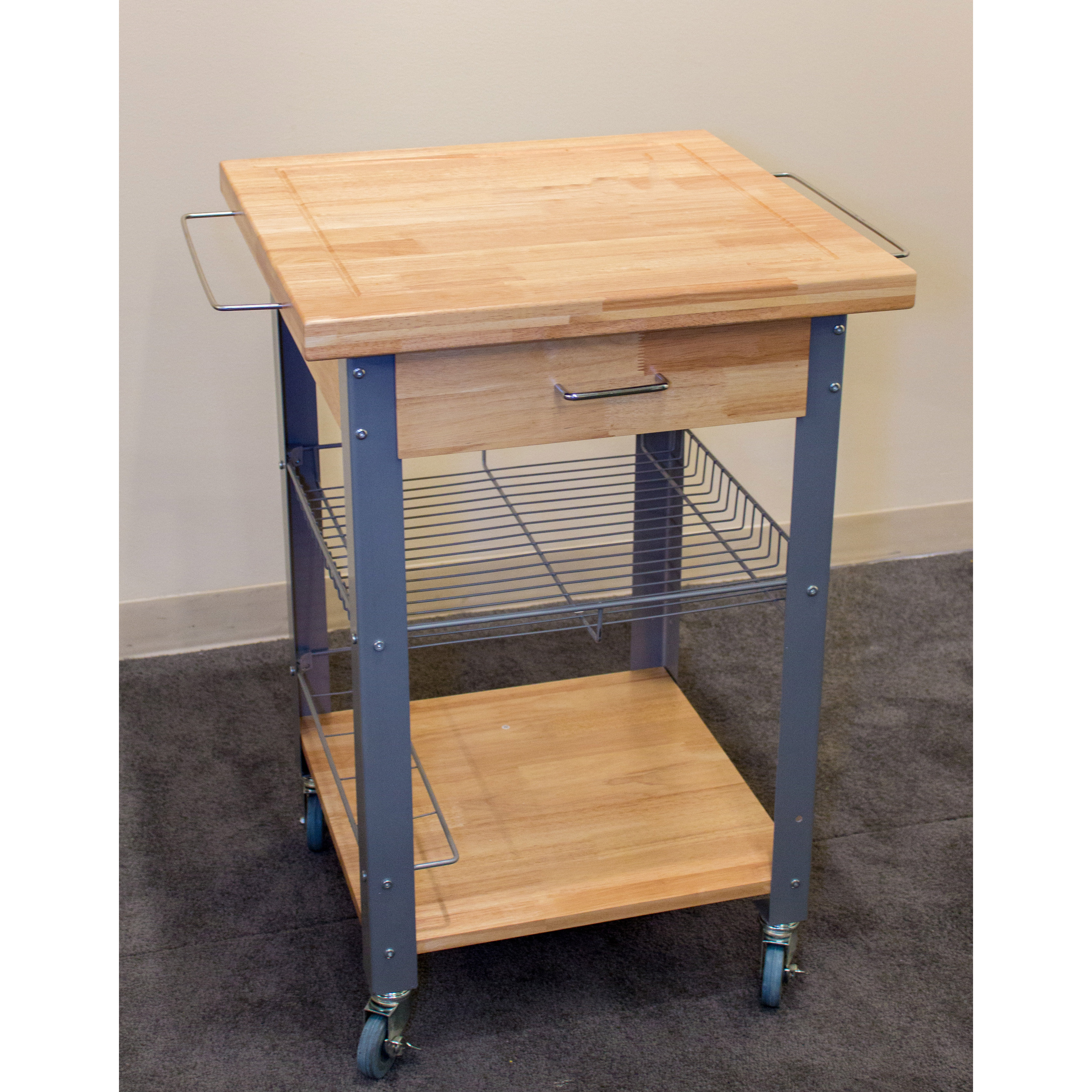 CORNER HOUSEWARES Rolling Storage and Organization Kitchen Cart