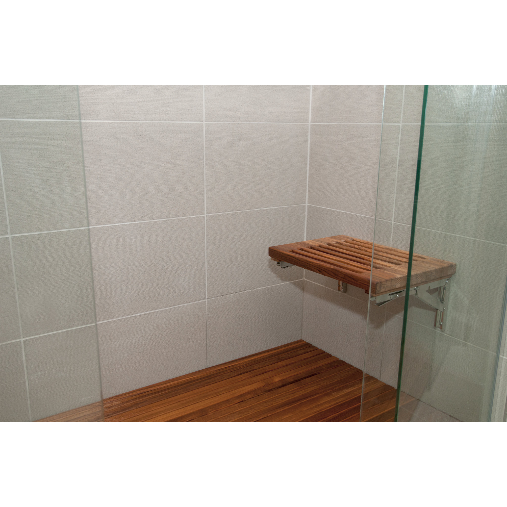 Teakworks4u Wall Mount Foldable Teak Shower Bench & Reviews Wayfair