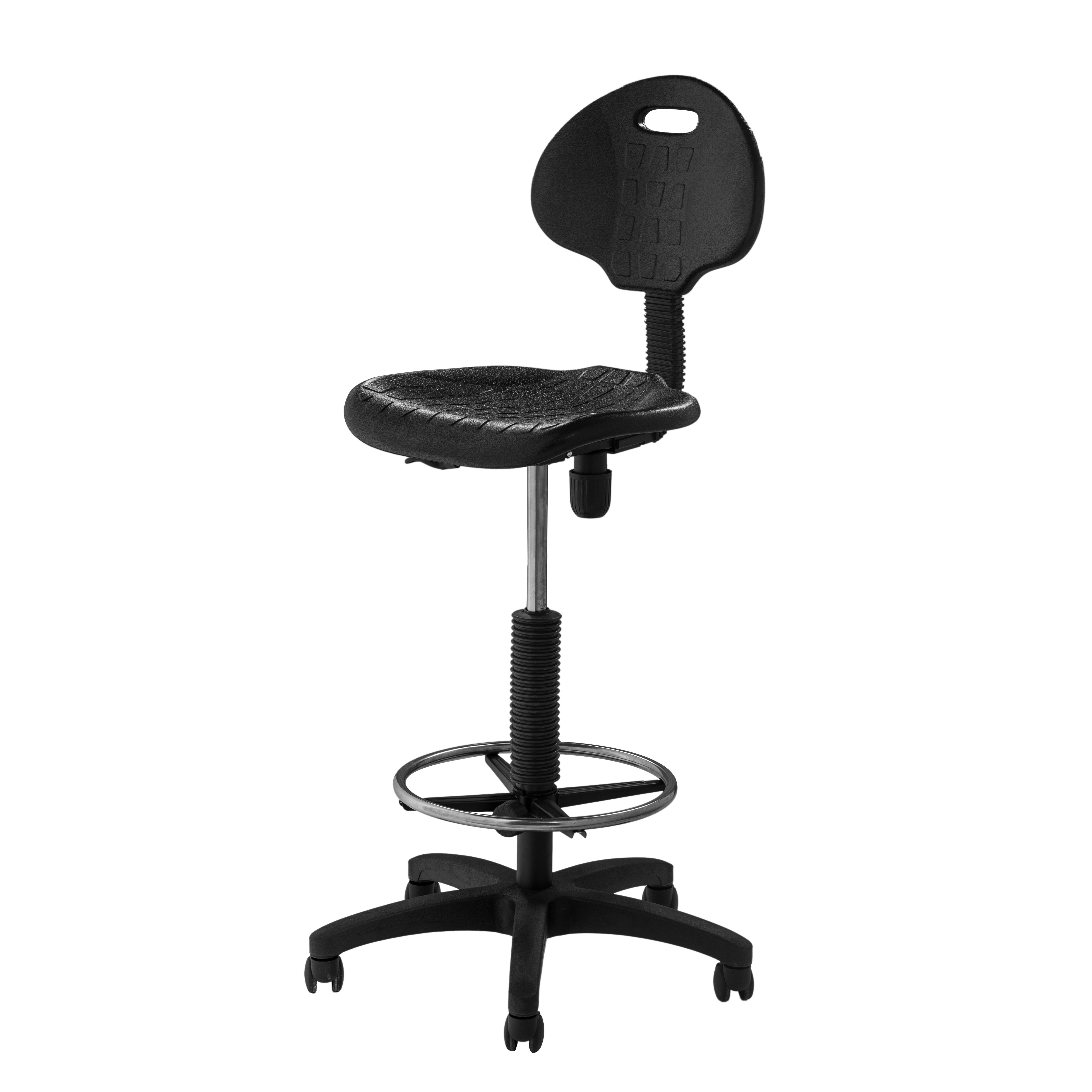 National Public Seating Height Adjustable Self Skin Polyurethane Stool