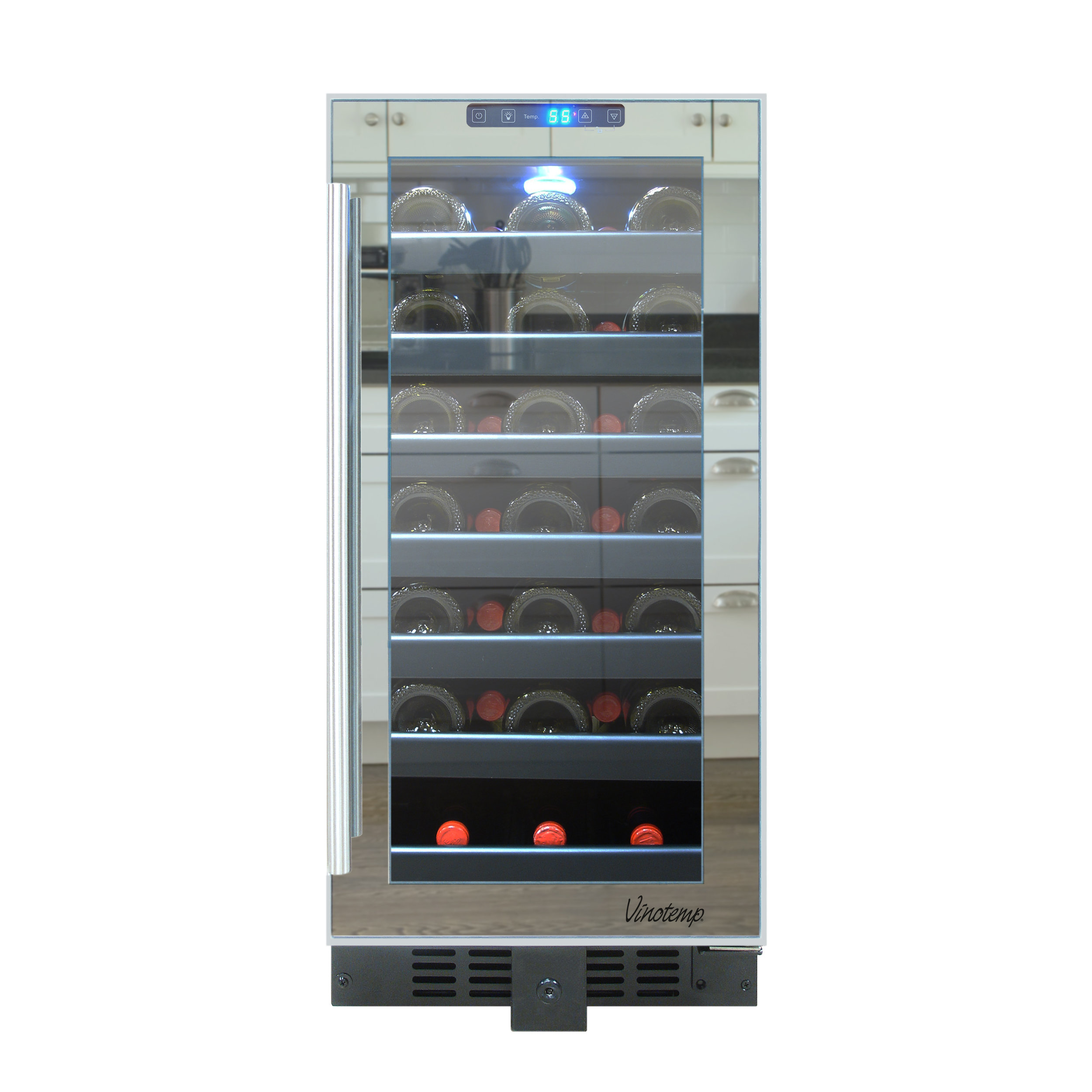 Vinotemp 33 Bottle Single Zone BuiltIn Wine Refrigerator & Reviews