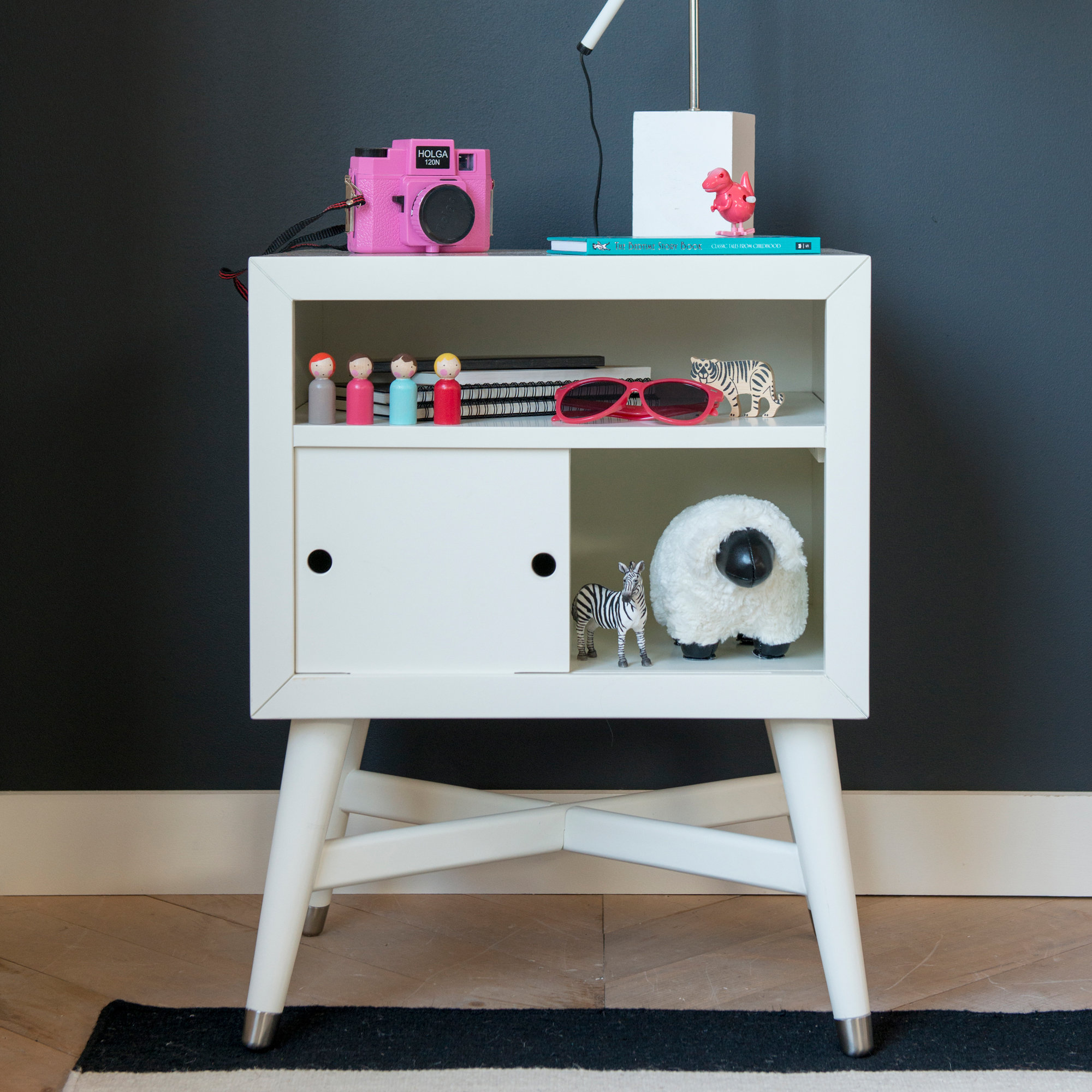 DwellStudio MidCentury French White Nightstand & Reviews Wayfair