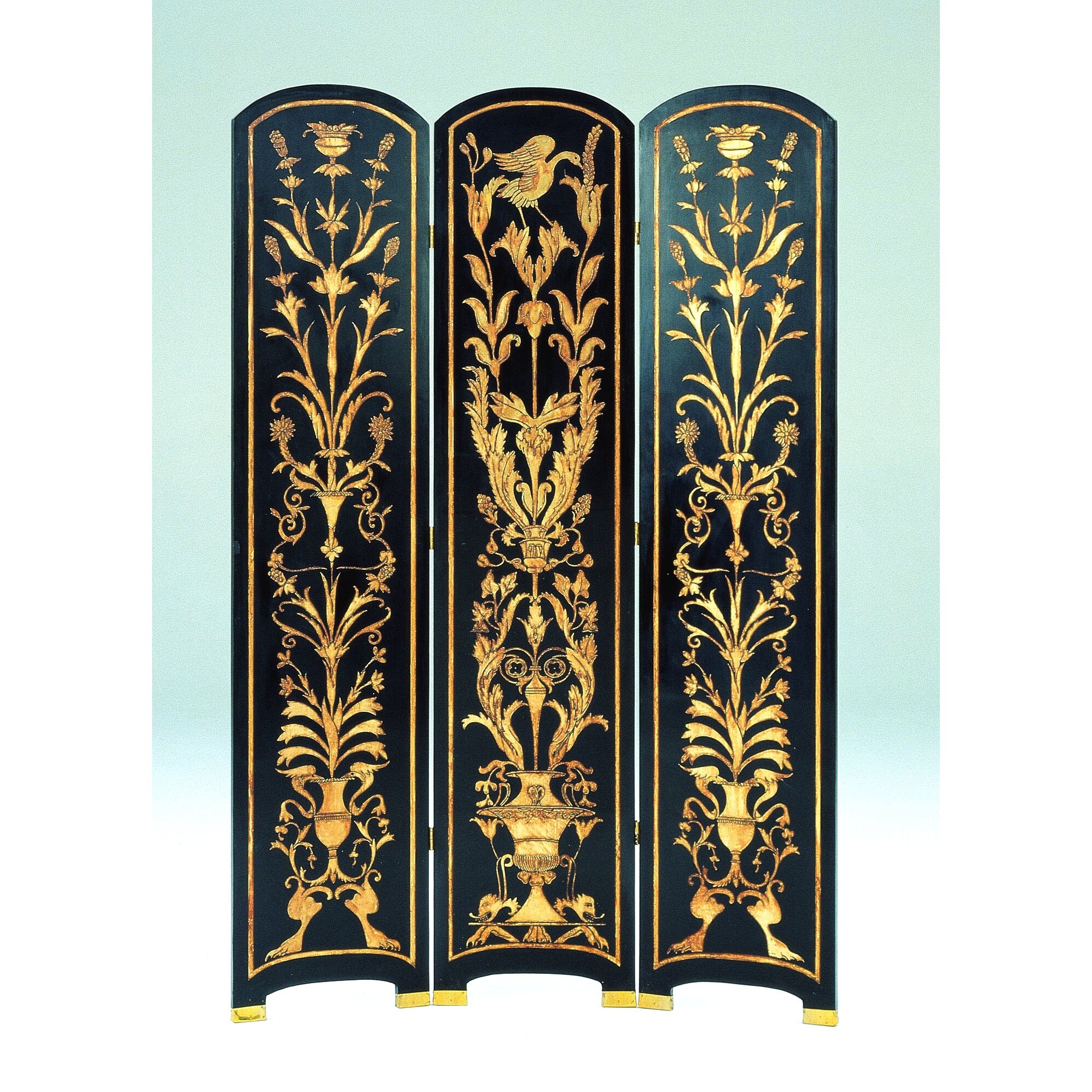 Wayborn 72" x 48" Art Deco Contrasting 3 Panel Room Divider & Reviews