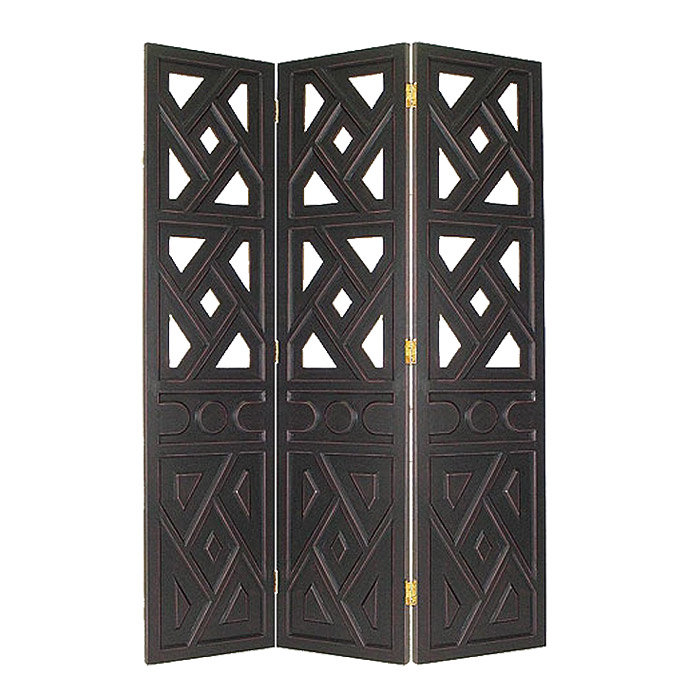 Wayborn 72" x 54" Geometric 3 Panel Room Divider Wayfair