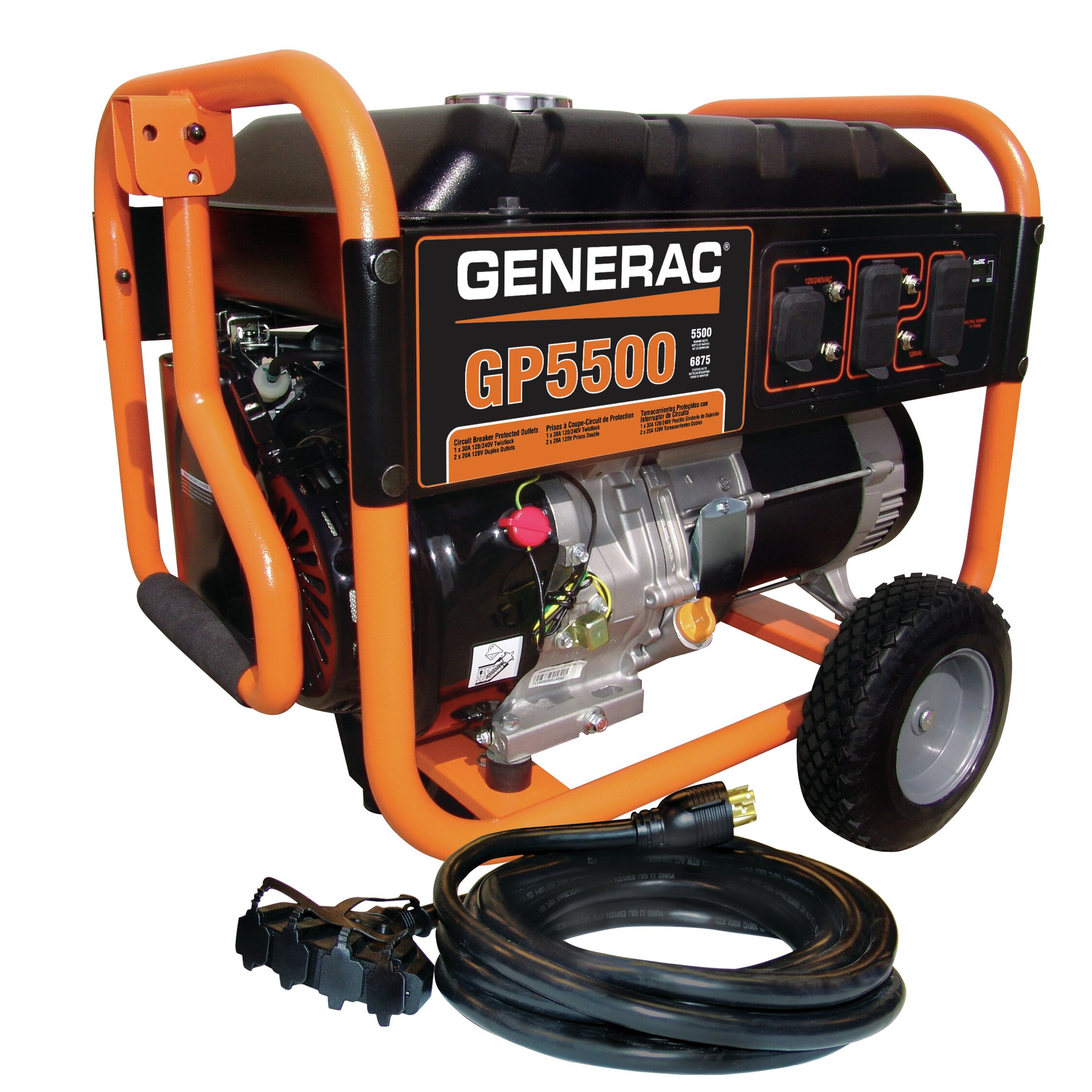 Generac 5500 Watt Portable Gasoline Generator & Reviews | Wayfair