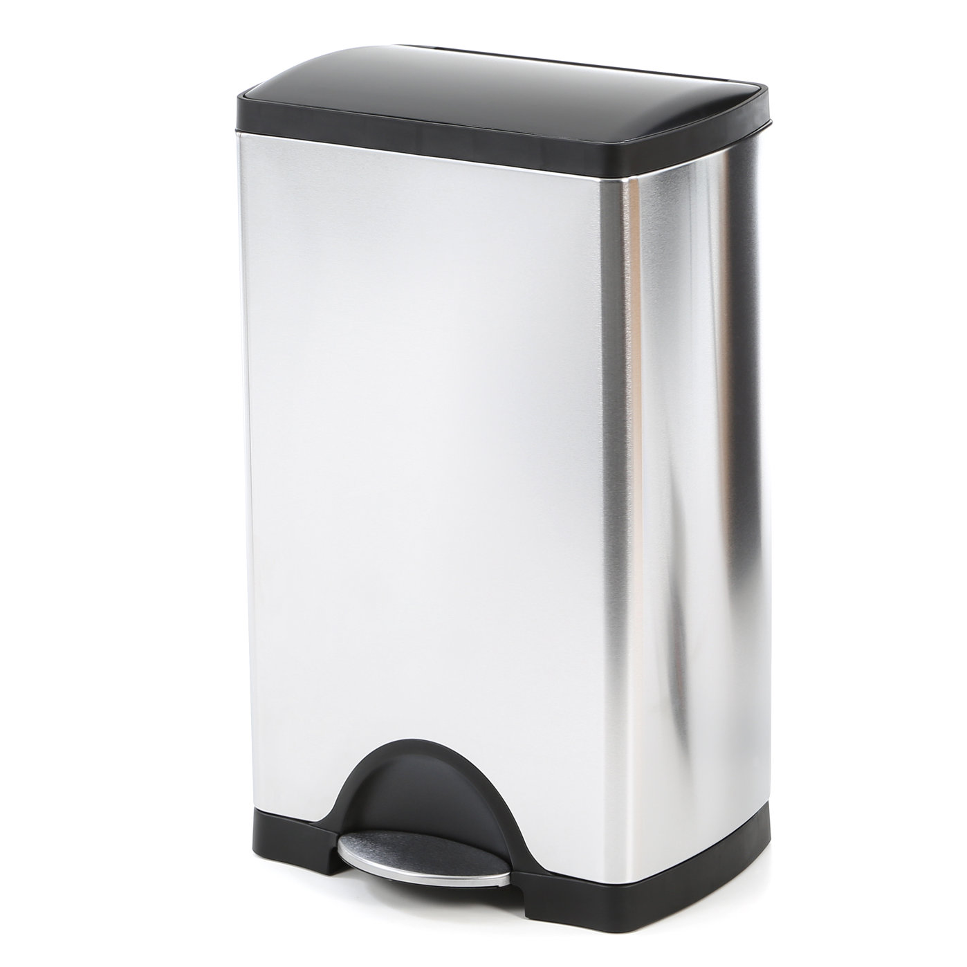 simplehuman 10 Gal. Stainless Steel Trash Can with Liner & Reviews