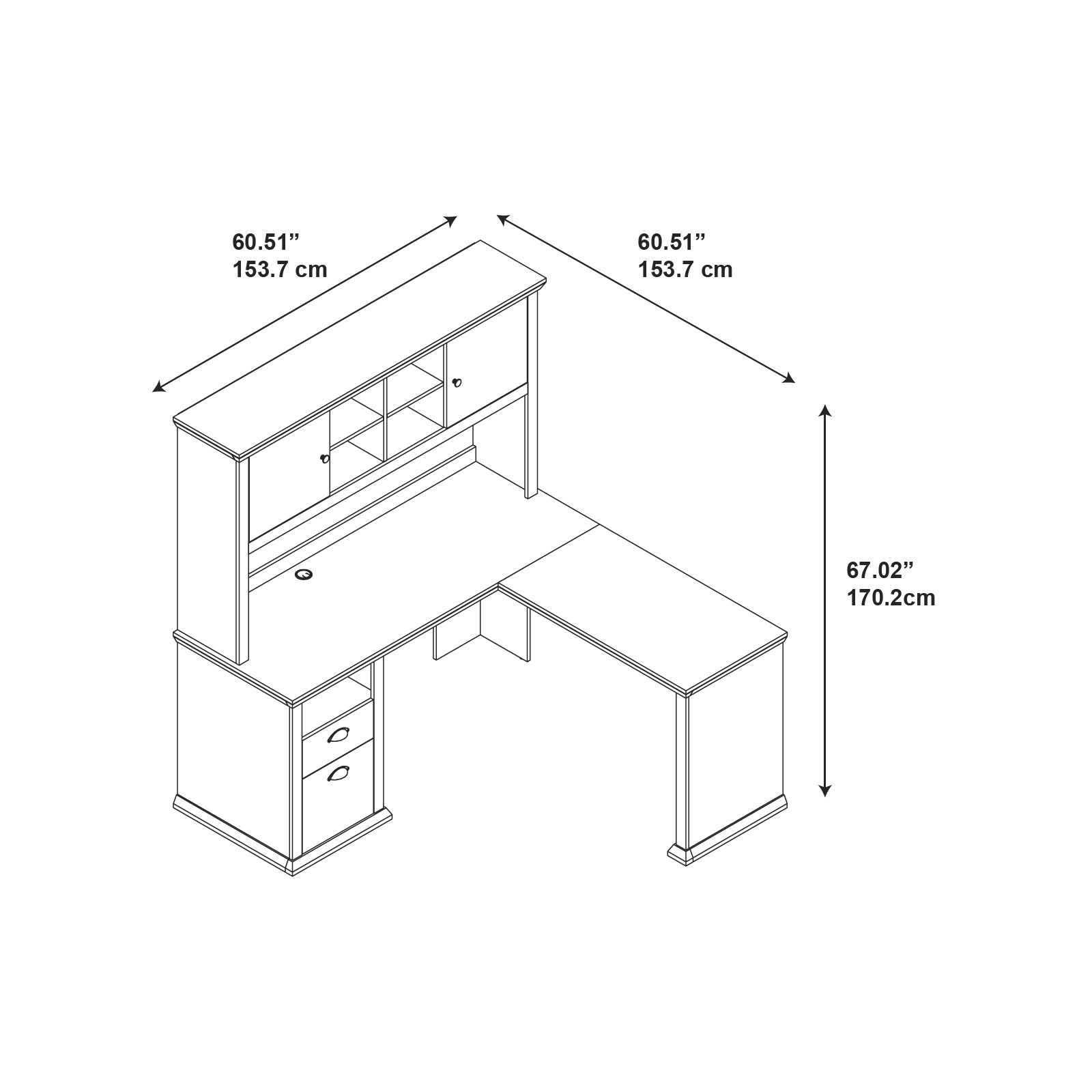Bush Furniture Yorktown Corner Desk with Hutch & Reviews Wayfair