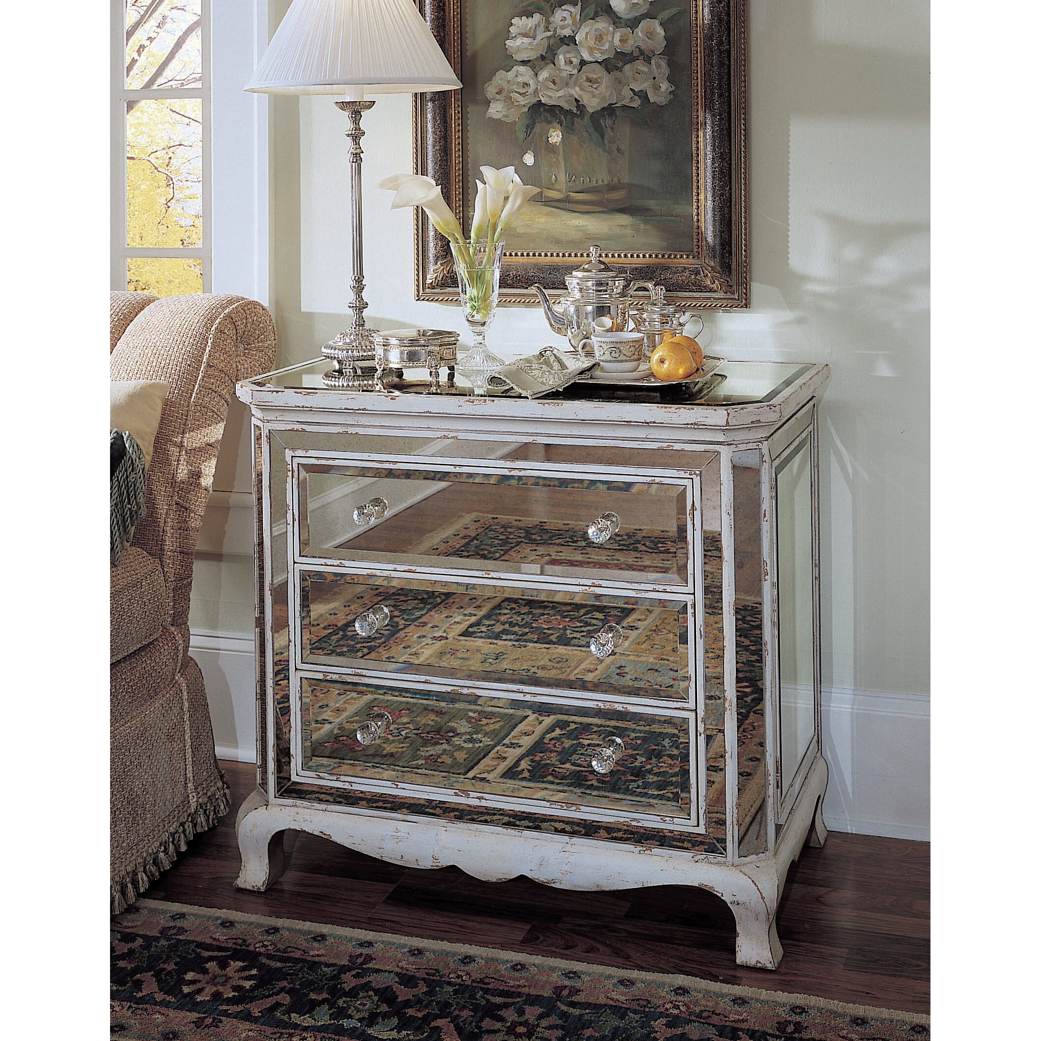 Hooker Furniture 3 Drawer French Mirror Chest & Reviews | Wayfair
