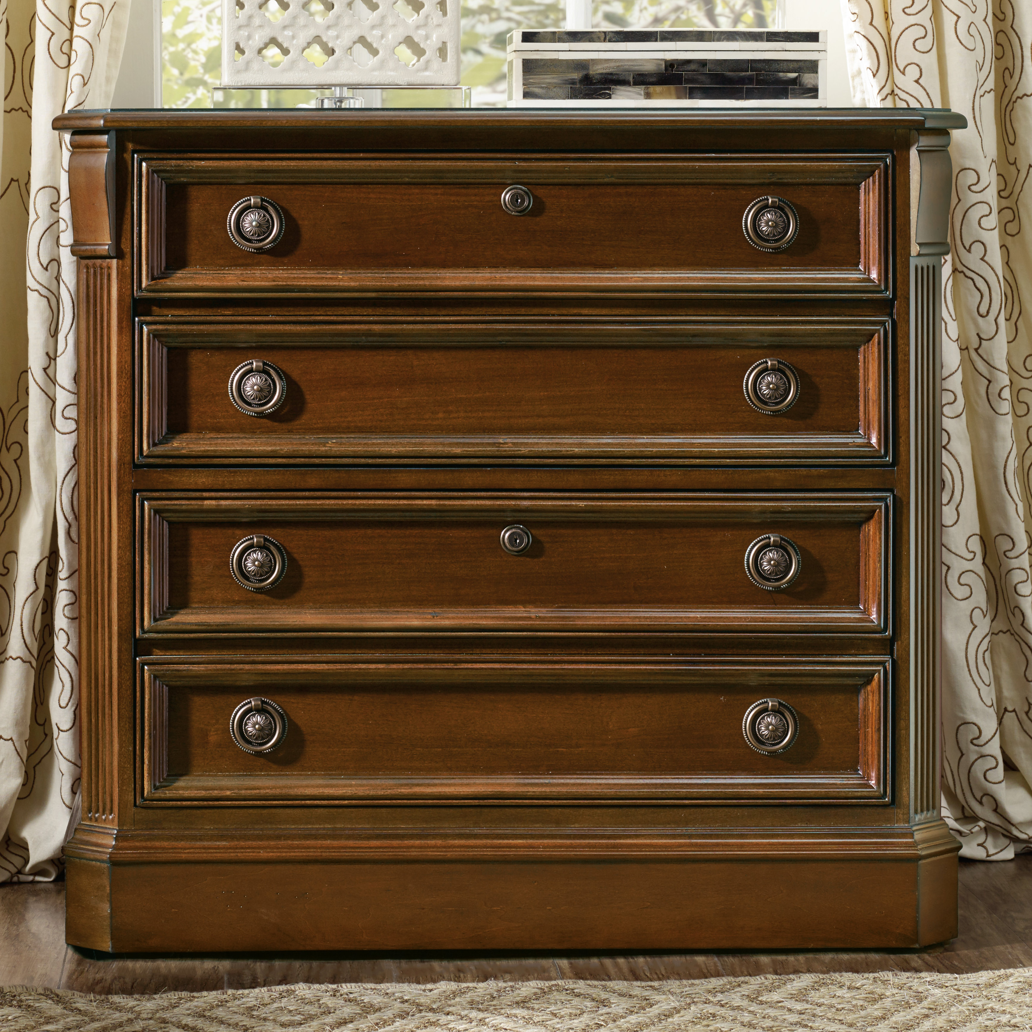 Hooker Furniture Brookhaven 4Drawer Lateral File Wayfair