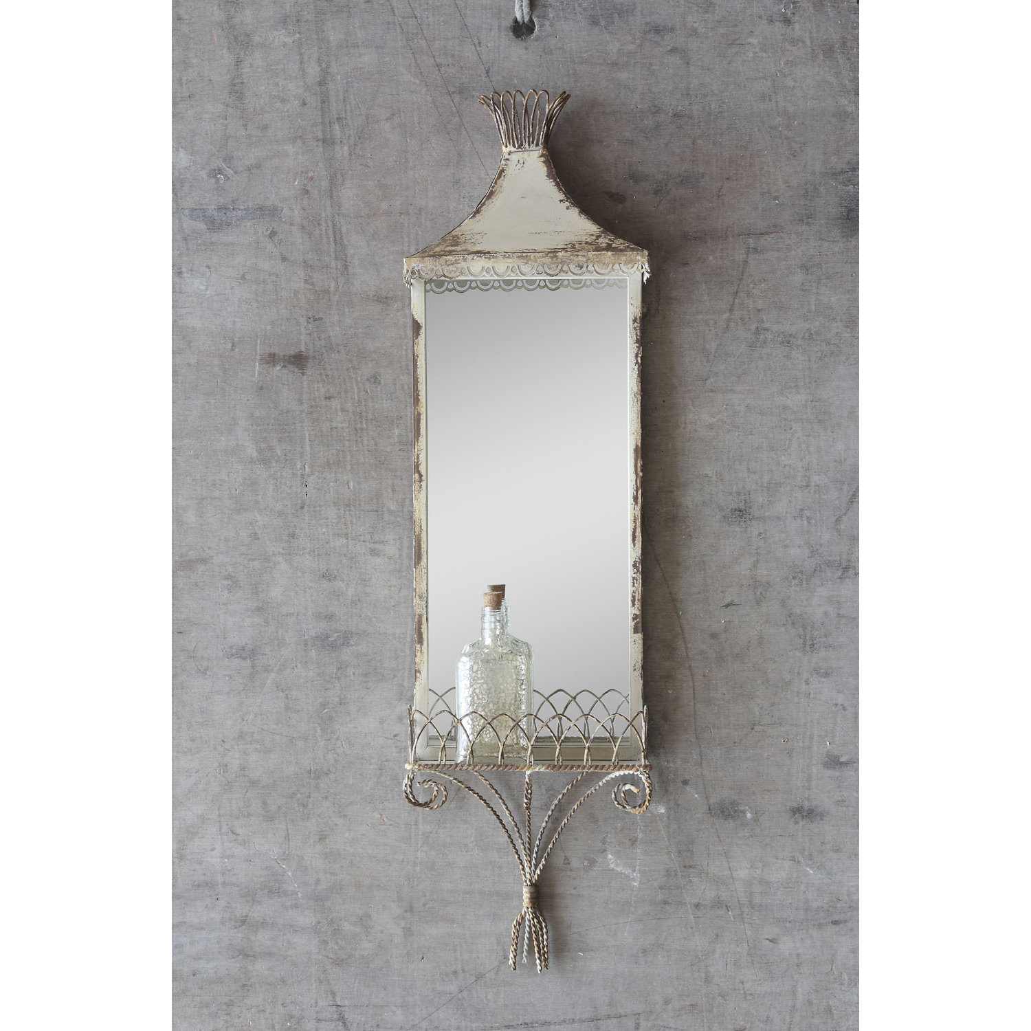 Creative CoOp Cottage Mirror with Shelf & Reviews Wayfair