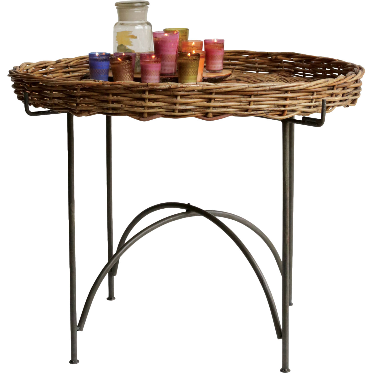 Creative CoOp Morocco Round Arurog Tray Table Wayfair