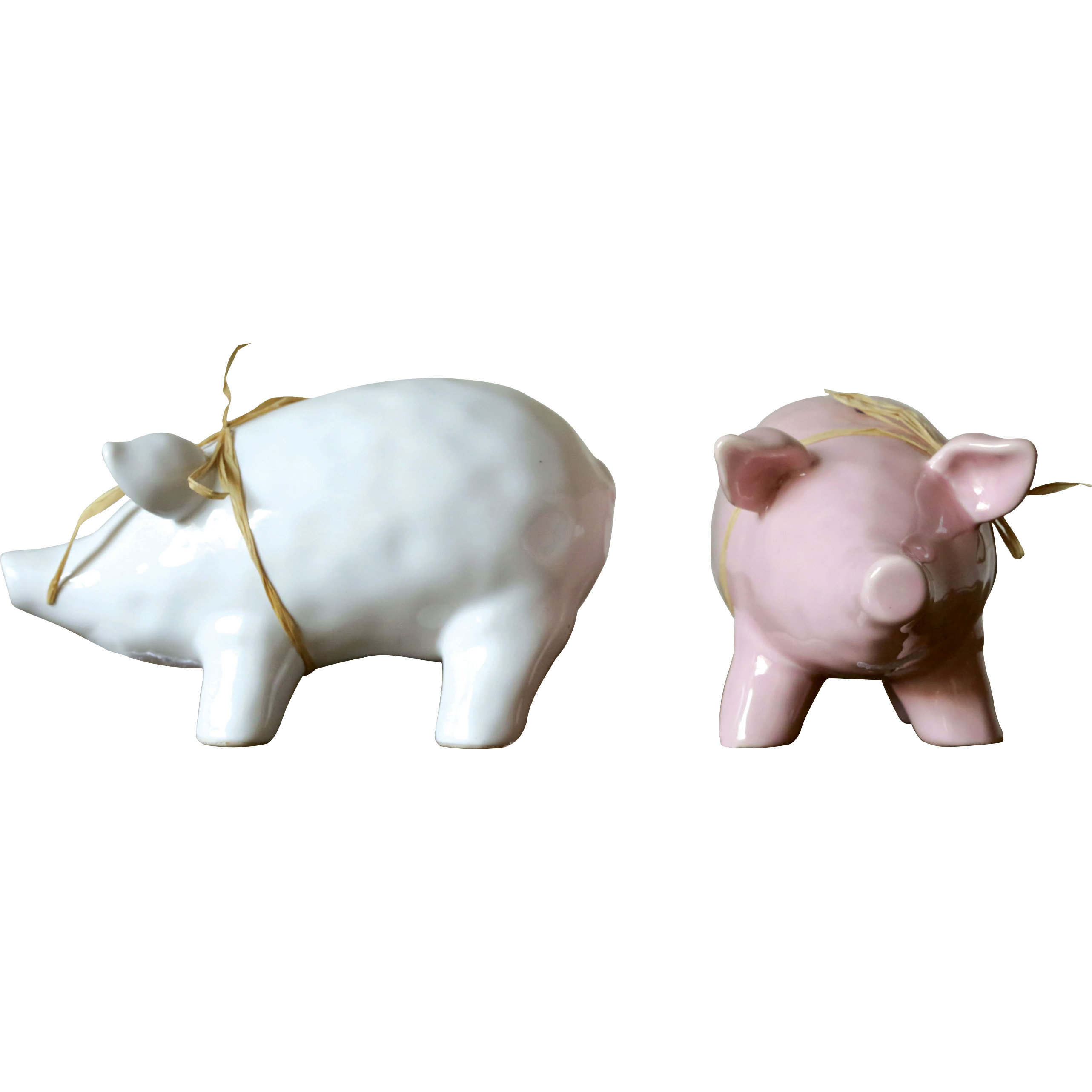 Creative CoOp Cottage 2 Piece Piggy Bank Set & Reviews Wayfair