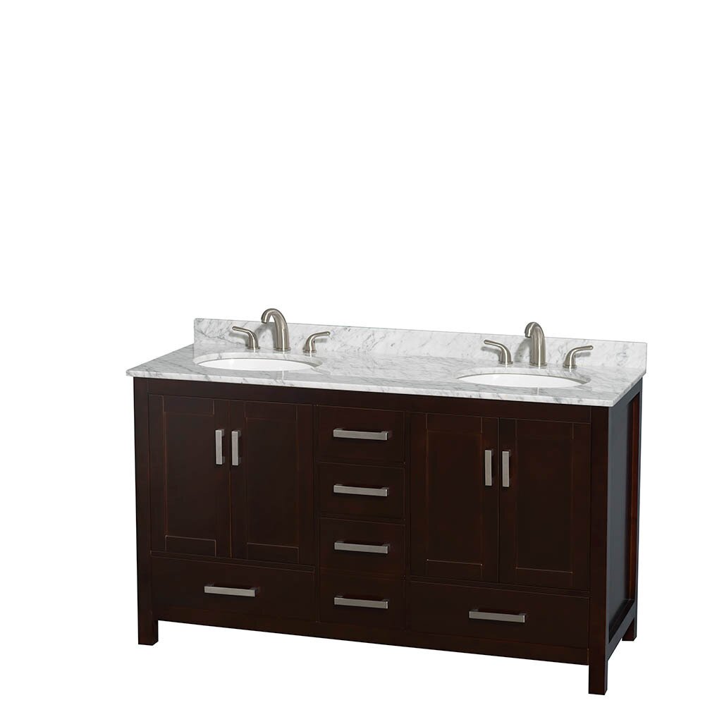 Wyndham Collection Sheffield 60" Double Bathroom Vanity ...