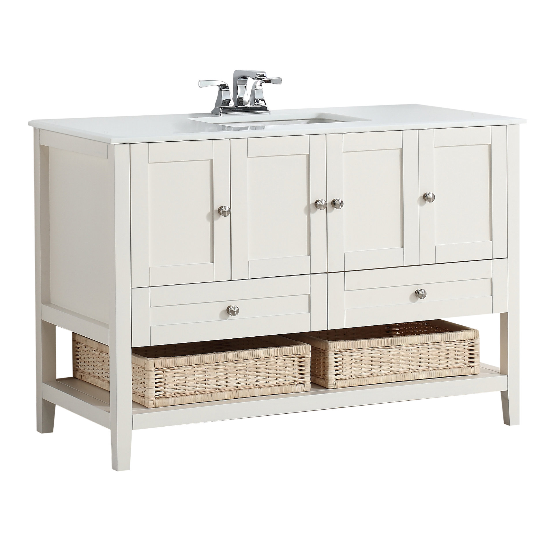 Simpli Home Cape Cod 49" Single Bathroom Vanity Set & Reviews Wayfair