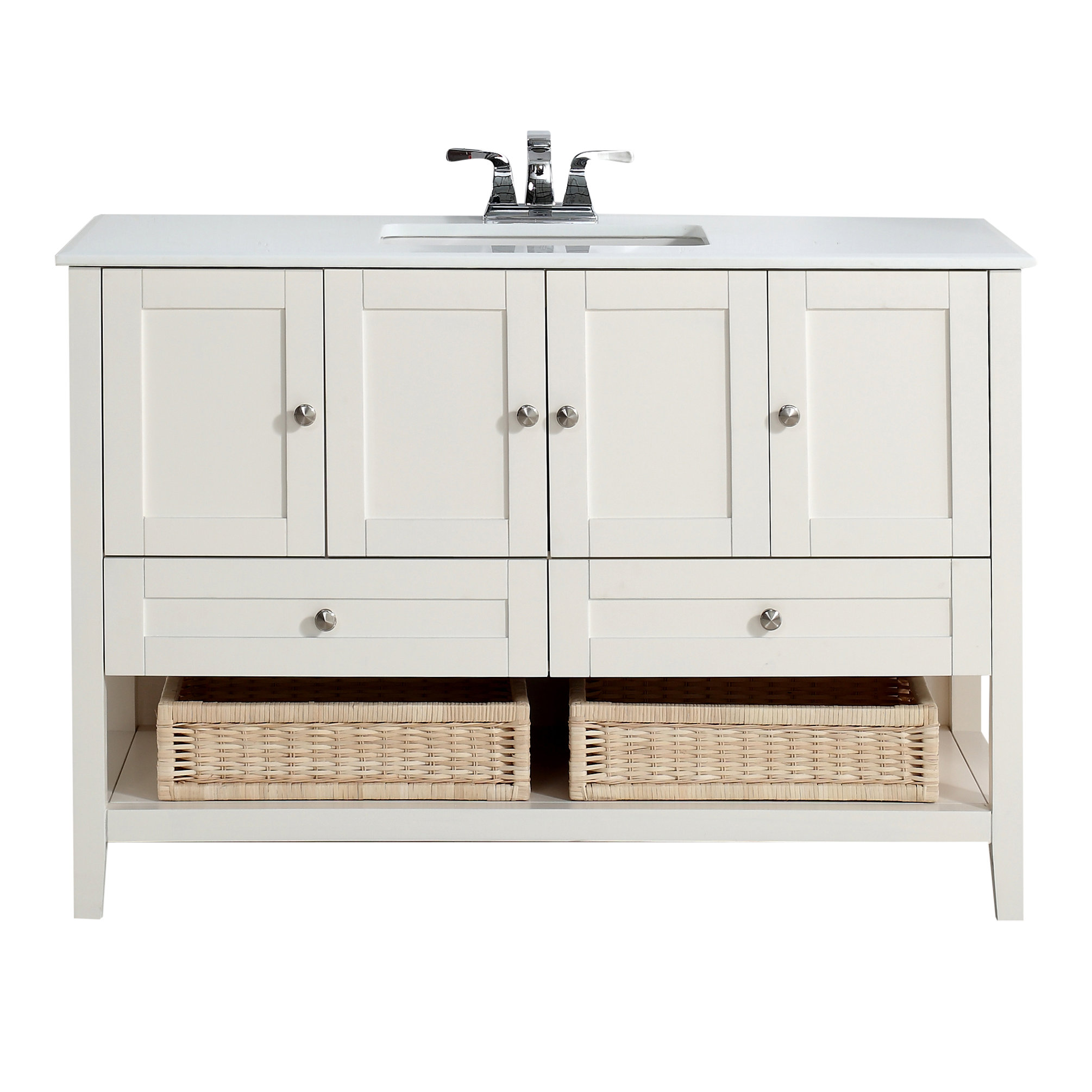 Simpli Home Cape Cod 49" Single Bathroom Vanity Set & Reviews Wayfair