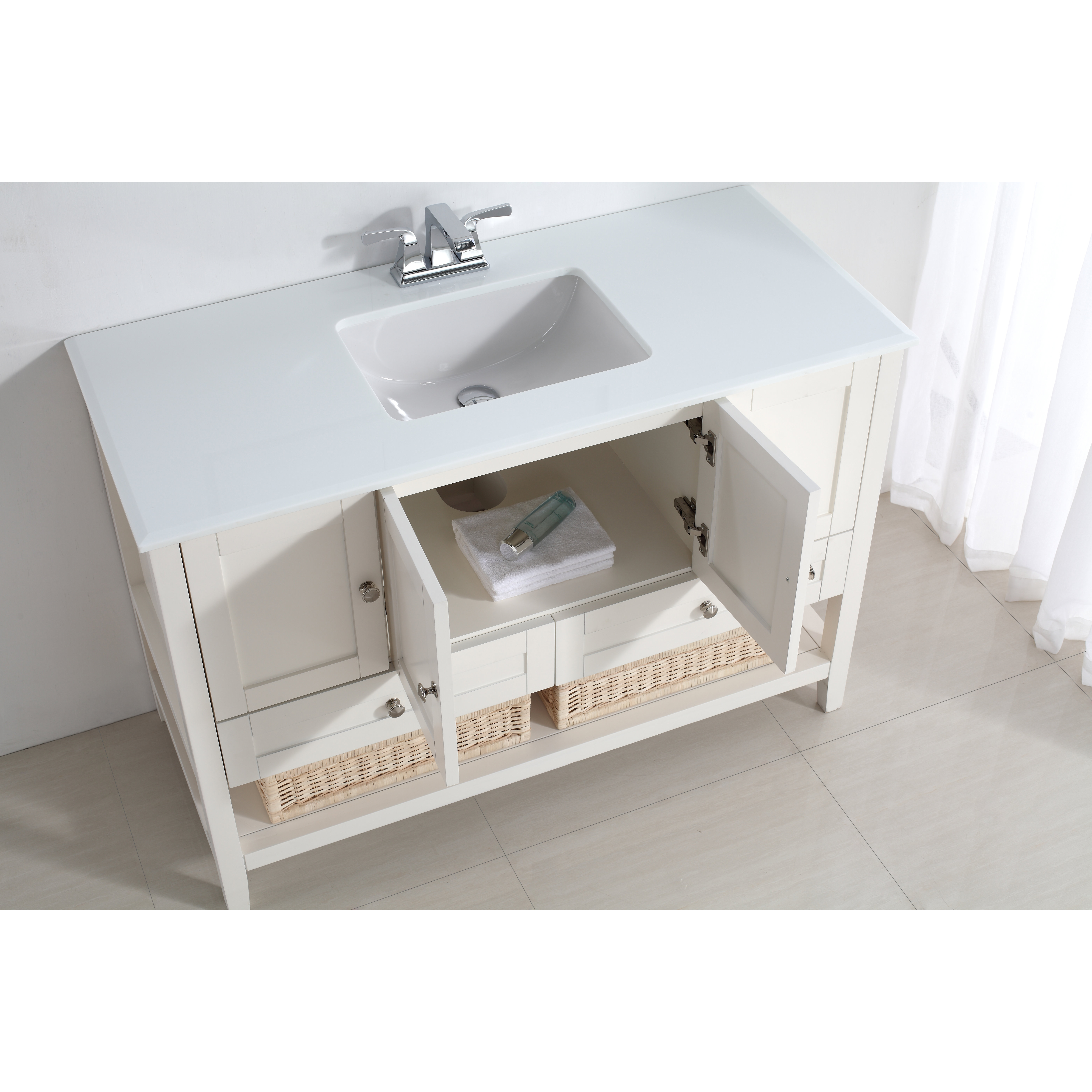 Simpli Home Cape Cod 49" Single Bathroom Vanity Set & Reviews Wayfair