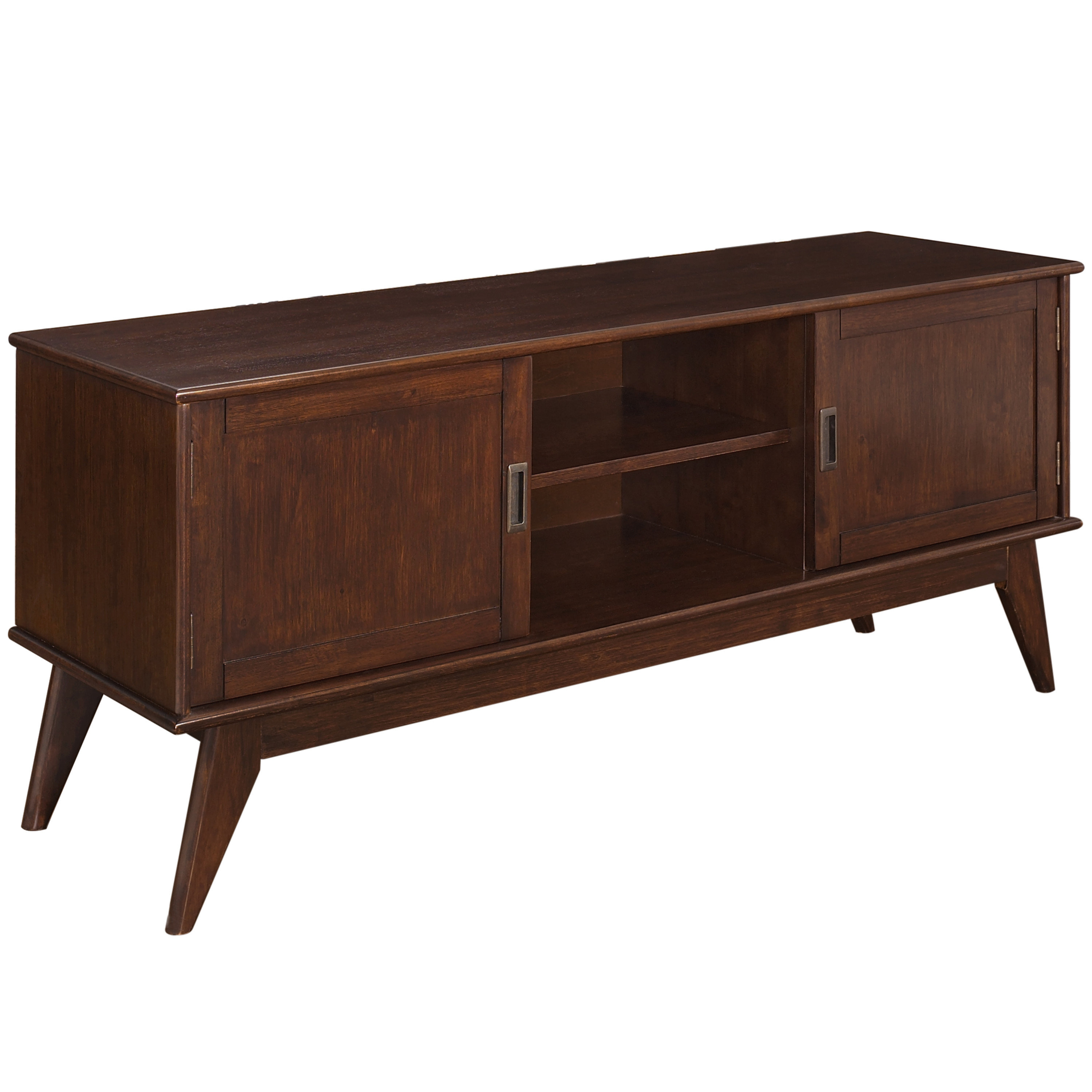 Simpli Home Draper Mid Century Low TV Stand & Reviews Wayfair