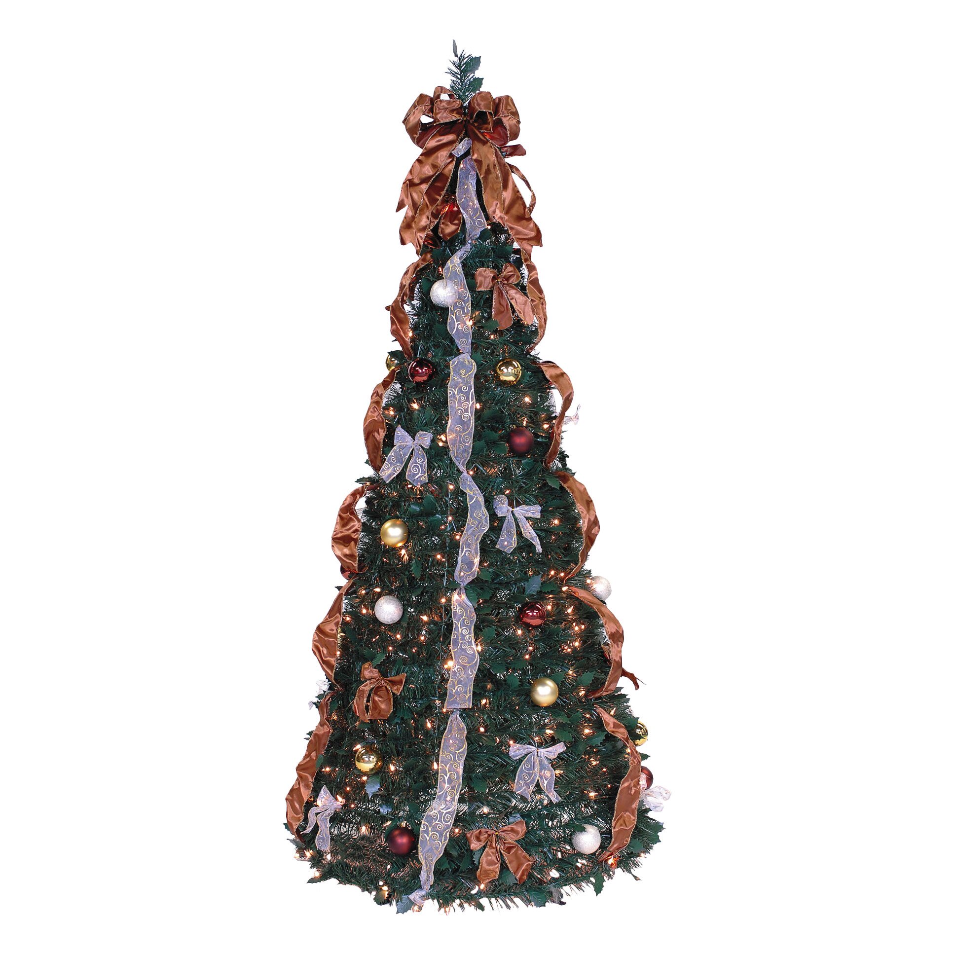 LB International Pop Up 6&#39; Green Artificial Christmas Tree with 350 Lights & Reviews | Wayfair