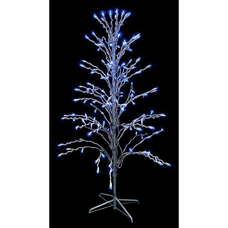 LB International 4' Multi Lighted Christmas Cascade Twig Tree Outdoor ...