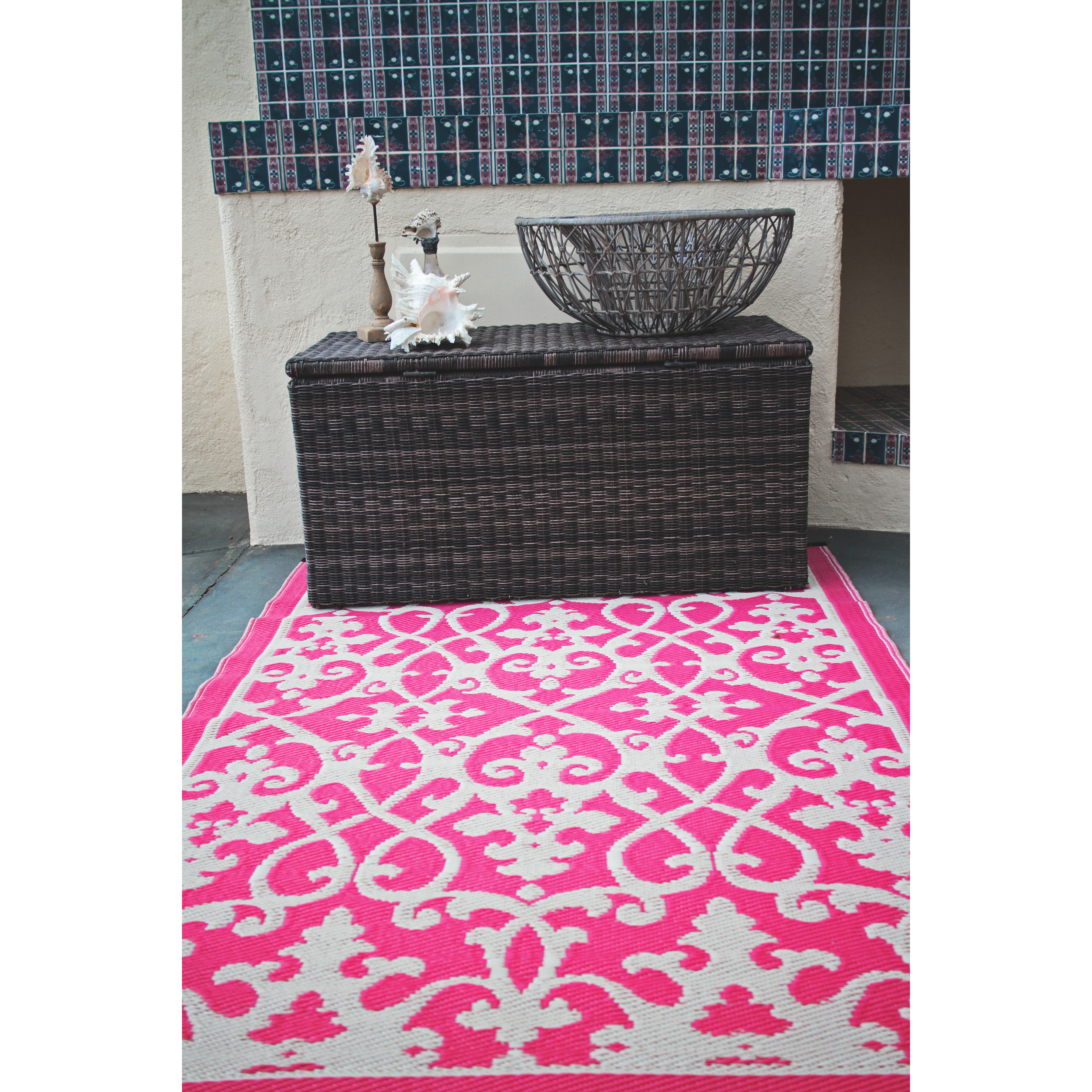 Fab Habitat World Venice Cream & Pink Indoor/Outdoor Area Rug & Reviews