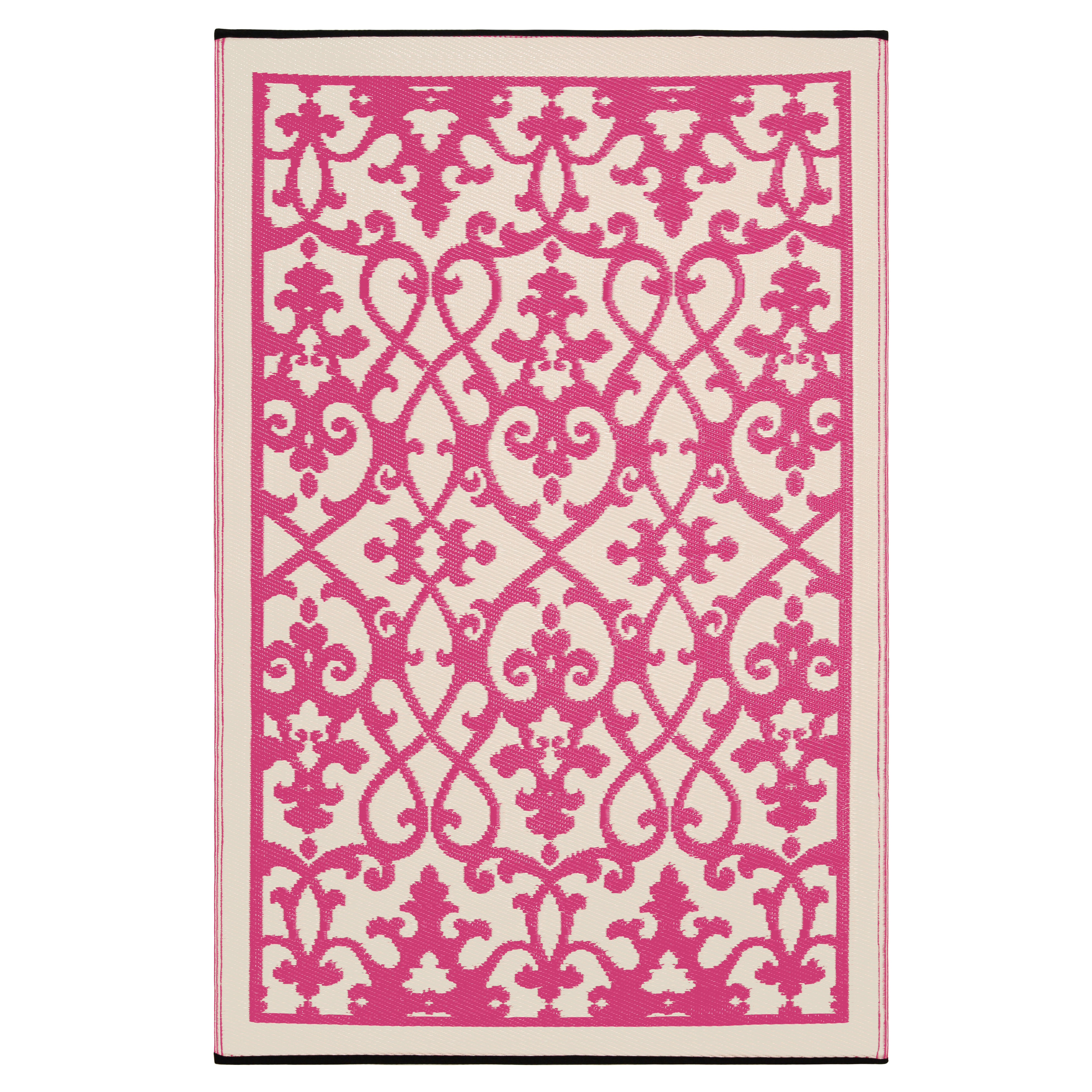 Fab Rugs World Venice Cream & Pink Indoor/Outdoor Area Rug & Reviews