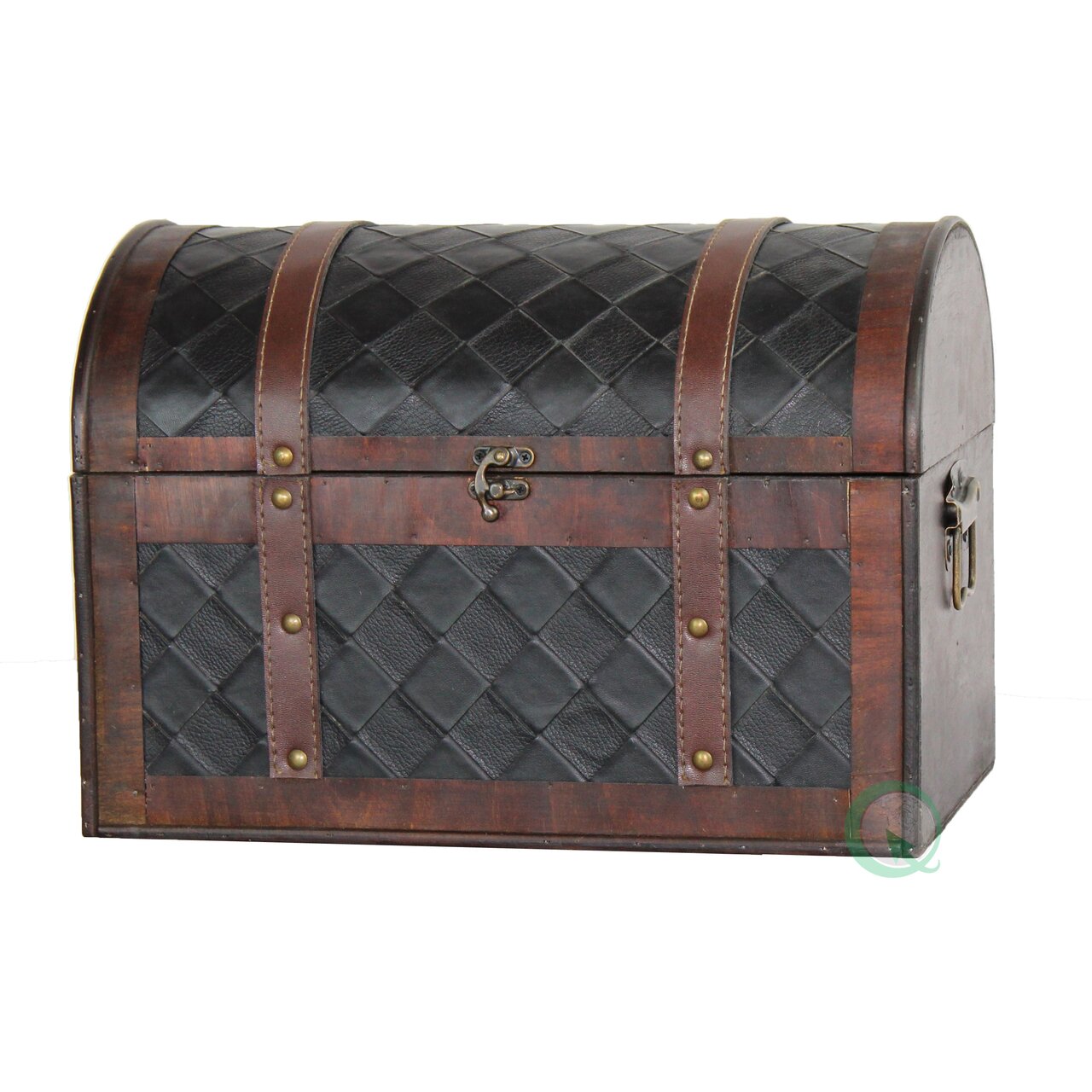 Quickway Imports Wooden Leather Treasure Chest &amp; Reviews ...