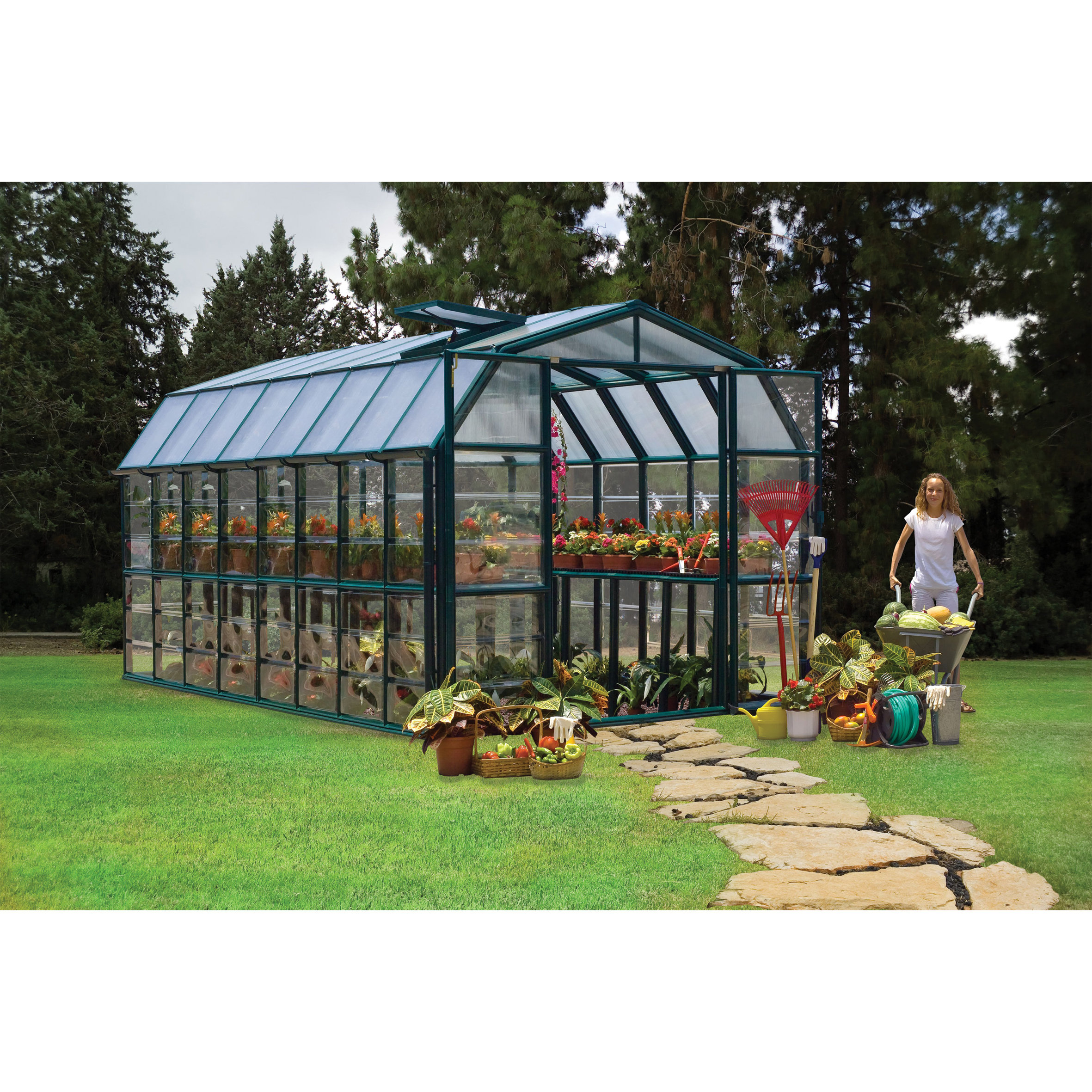 Rion Grand Gardener 8 Ft. W x 16 Ft. D Greenhouse | Wayfair