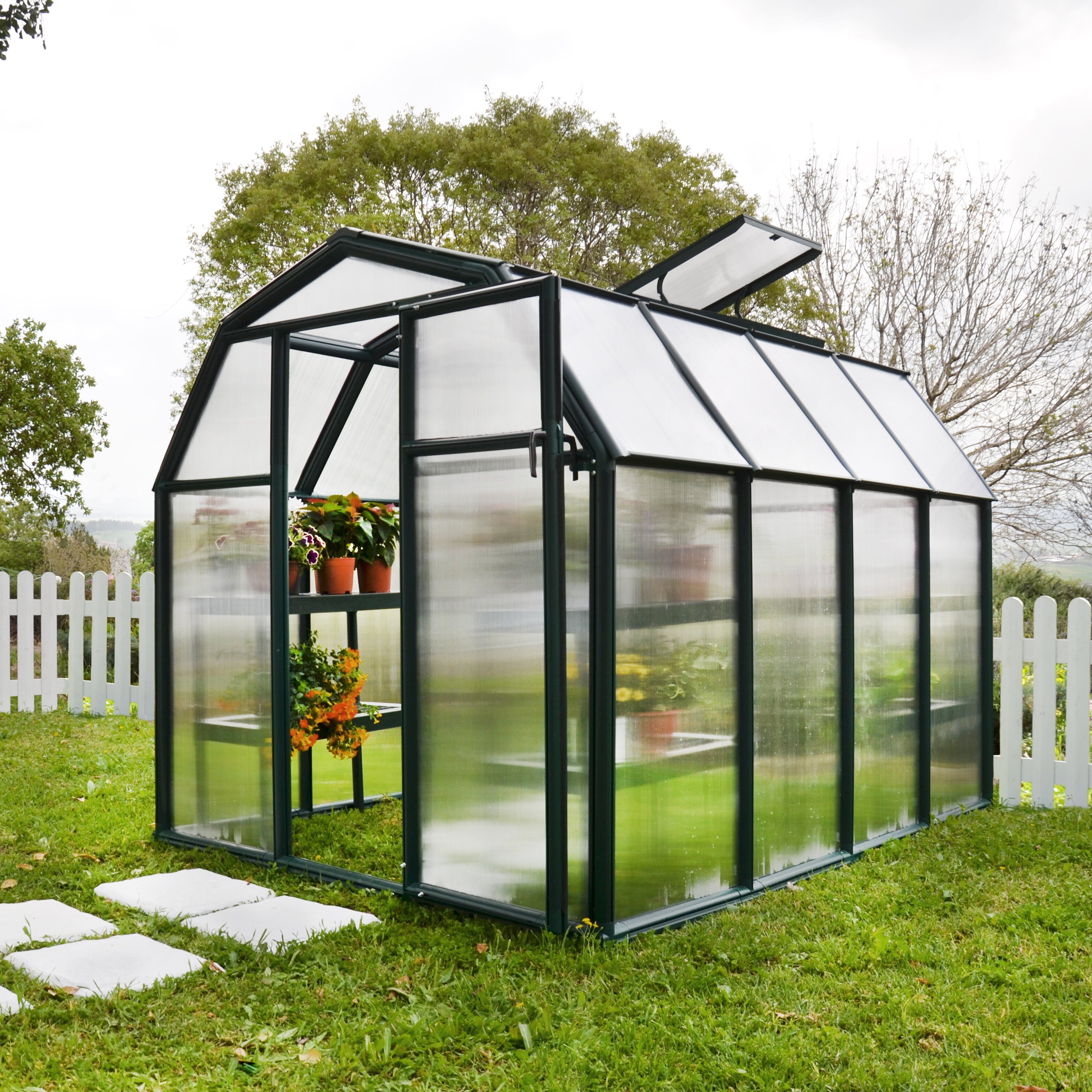 Rion EcoGrow 2 Twin Wall 6 Ft. W x 8 Ft. D Greenhouse & Reviews | Wayfair