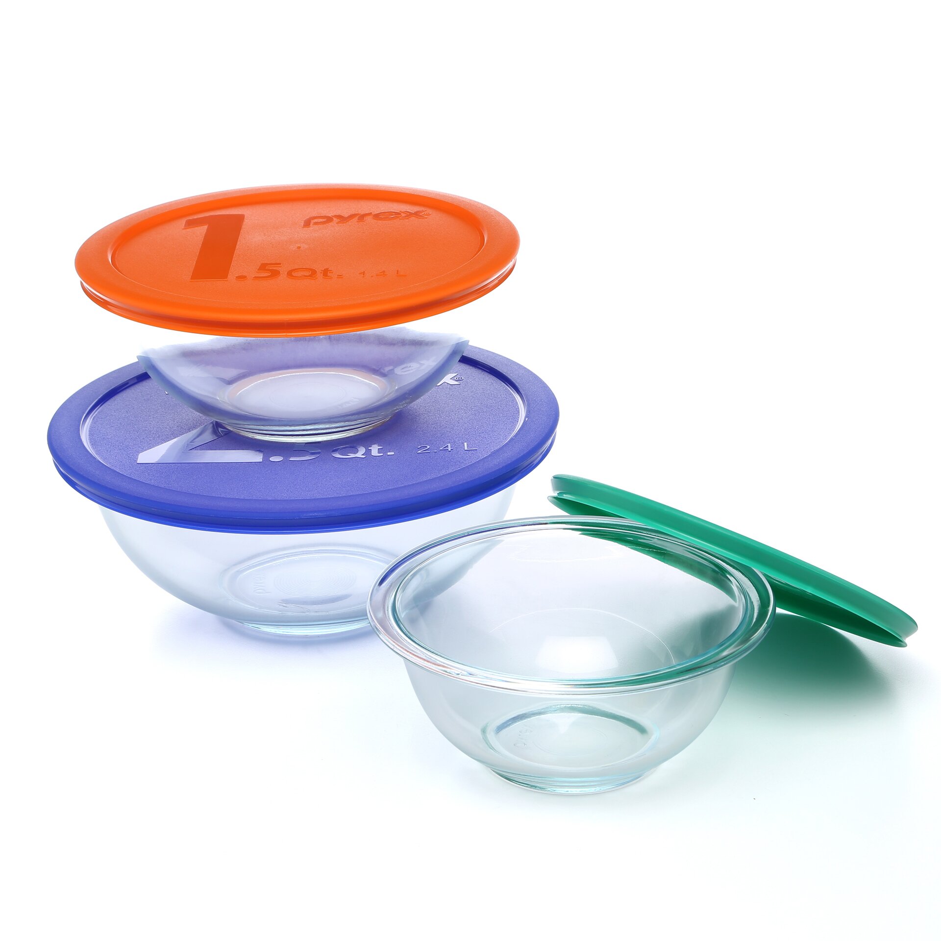 pyrex mixing bowls with lids