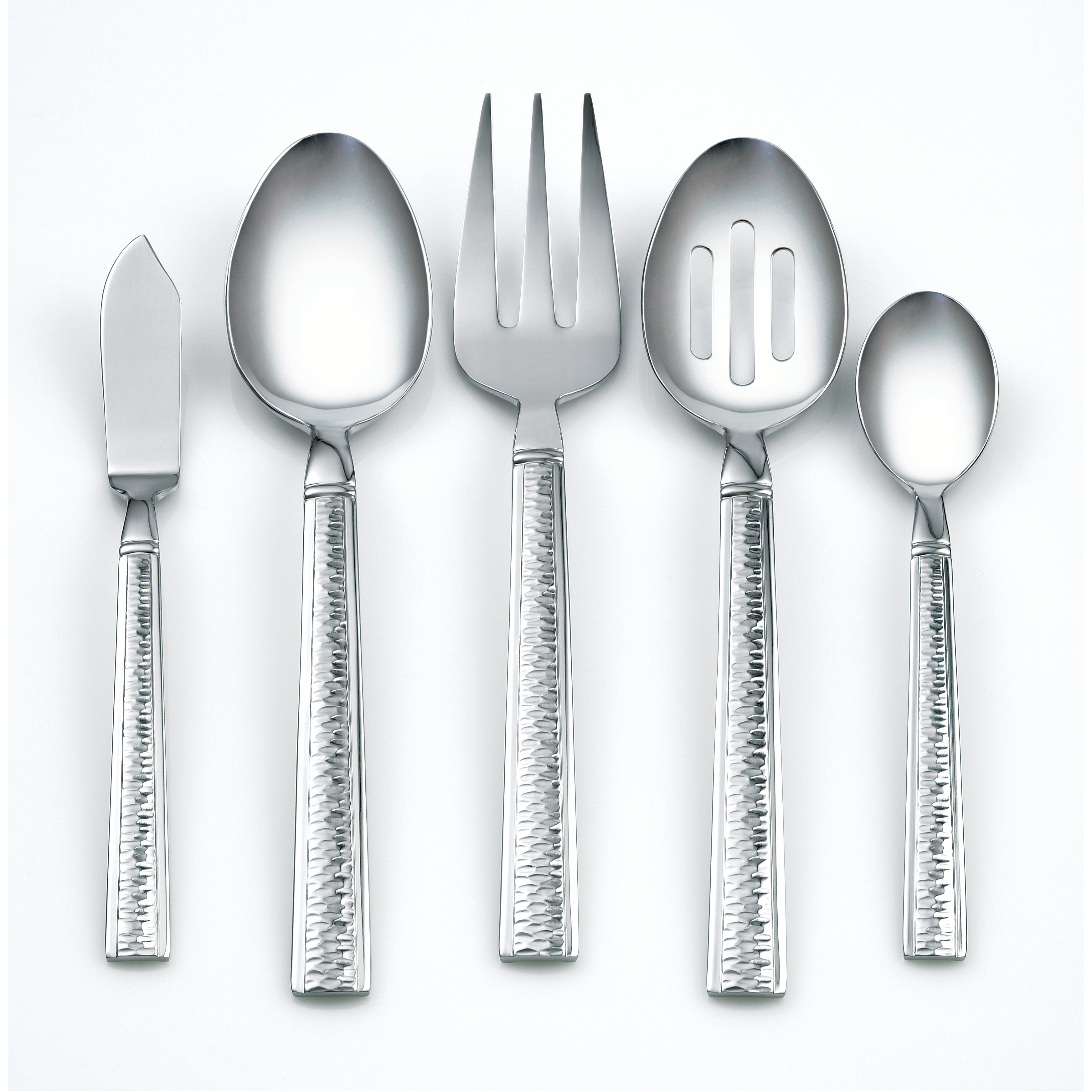 Corelle Harper Mirror Hammered 45Piece Flatware Set Wayfair