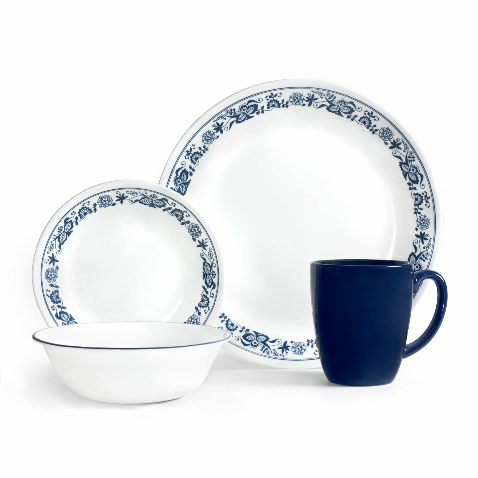 Corelle Livingware Old Town Blue 16 Piece Dinnerware Set & Reviews