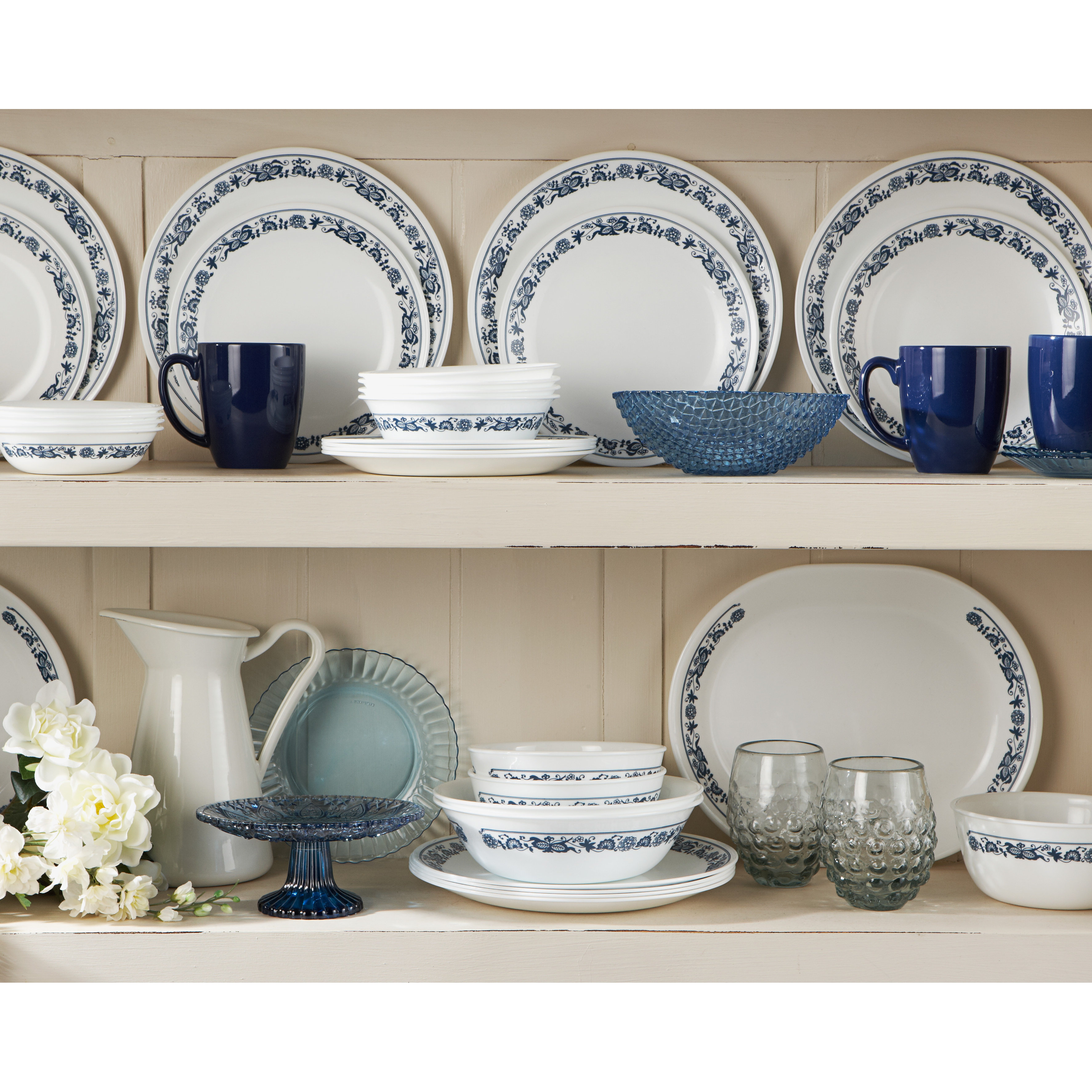 Corelle Livingware Old Town Blue 16 Piece Dinnerware Set & Reviews