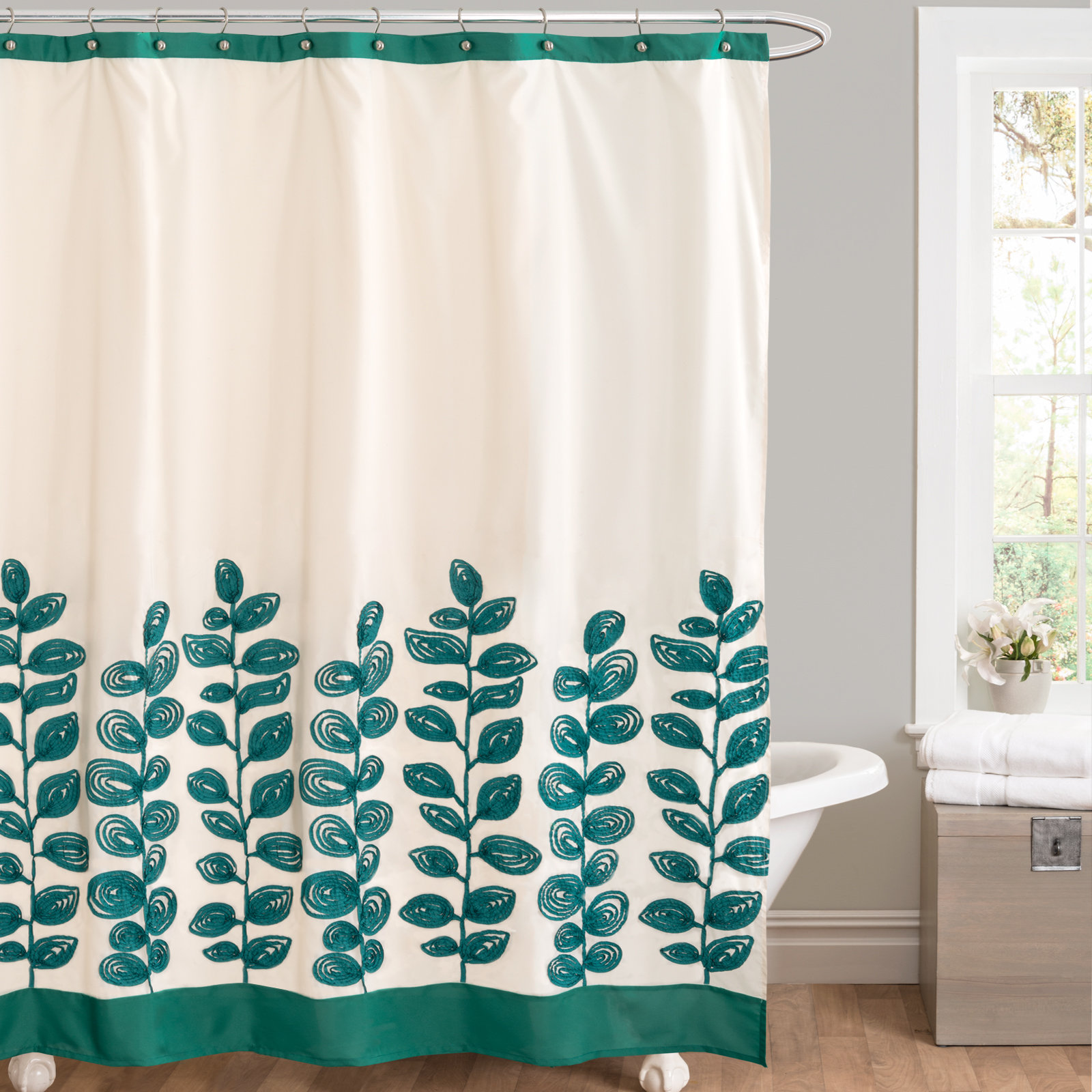 Lush Decor Vineyard Allure Shower Curtain & Reviews Wayfair