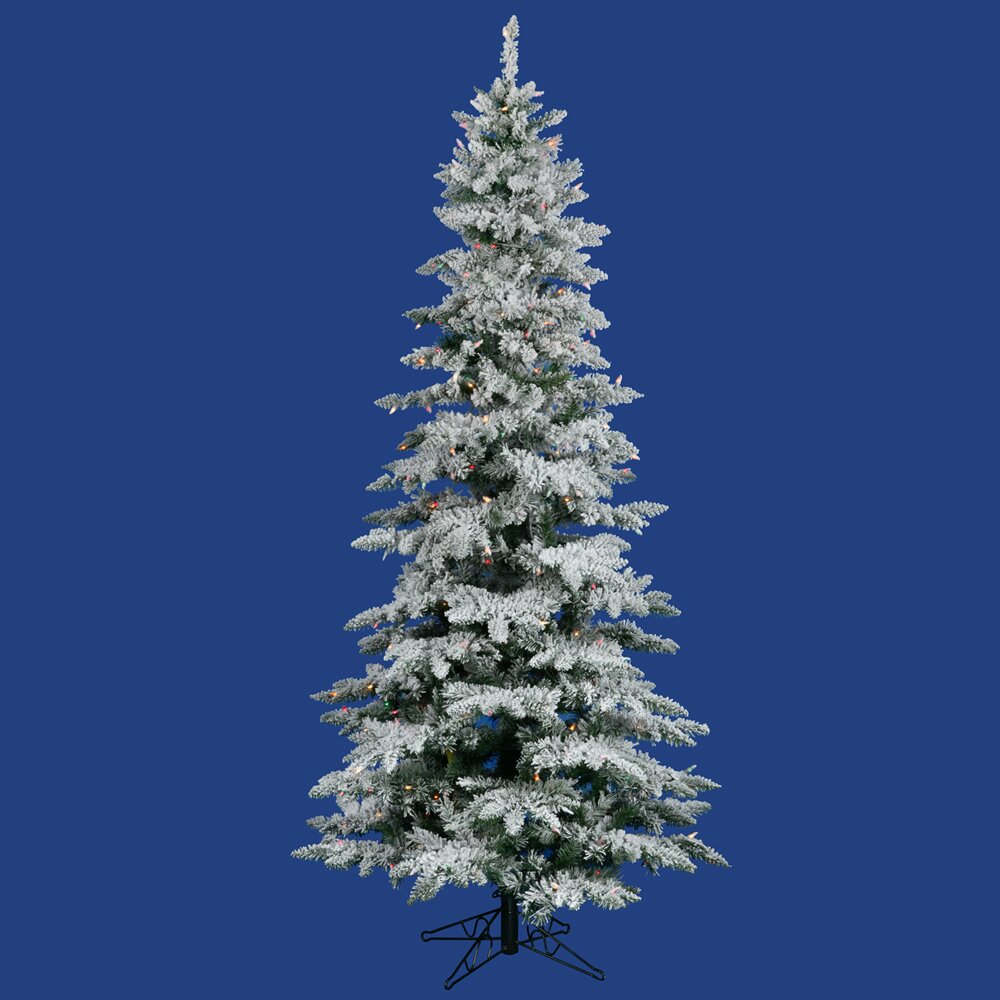 Vickerman Flocked Utica Fir 9' White Artificial Christmas ...