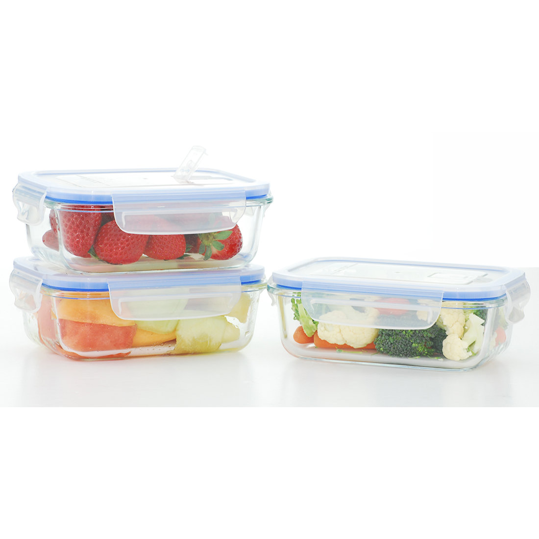 glass food storage set by glasslock