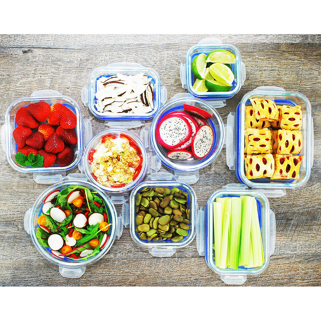 glass food storage set by glasslock