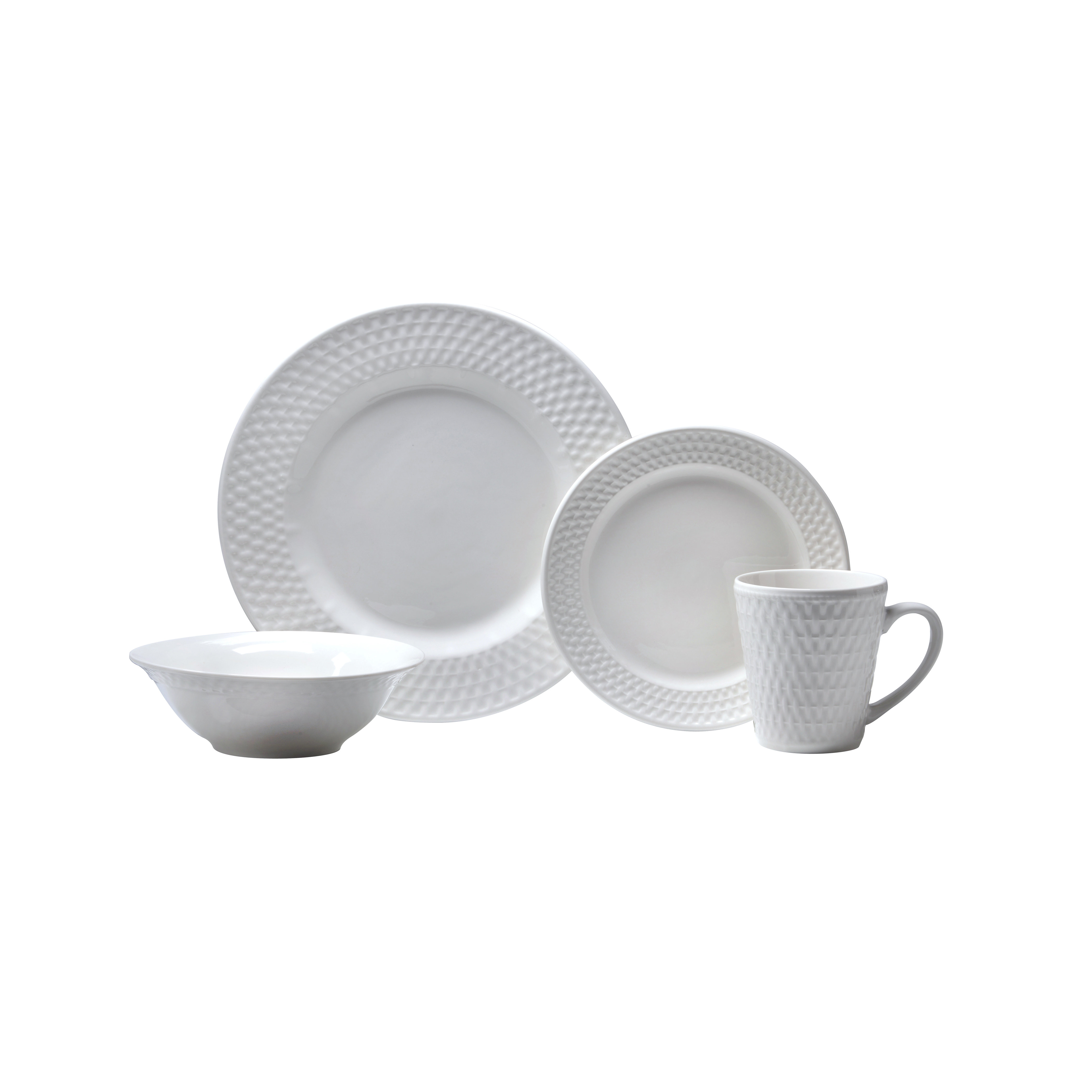 Oneida Satin Weave 16 Piece Dinnerware Set & Reviews Wayfair